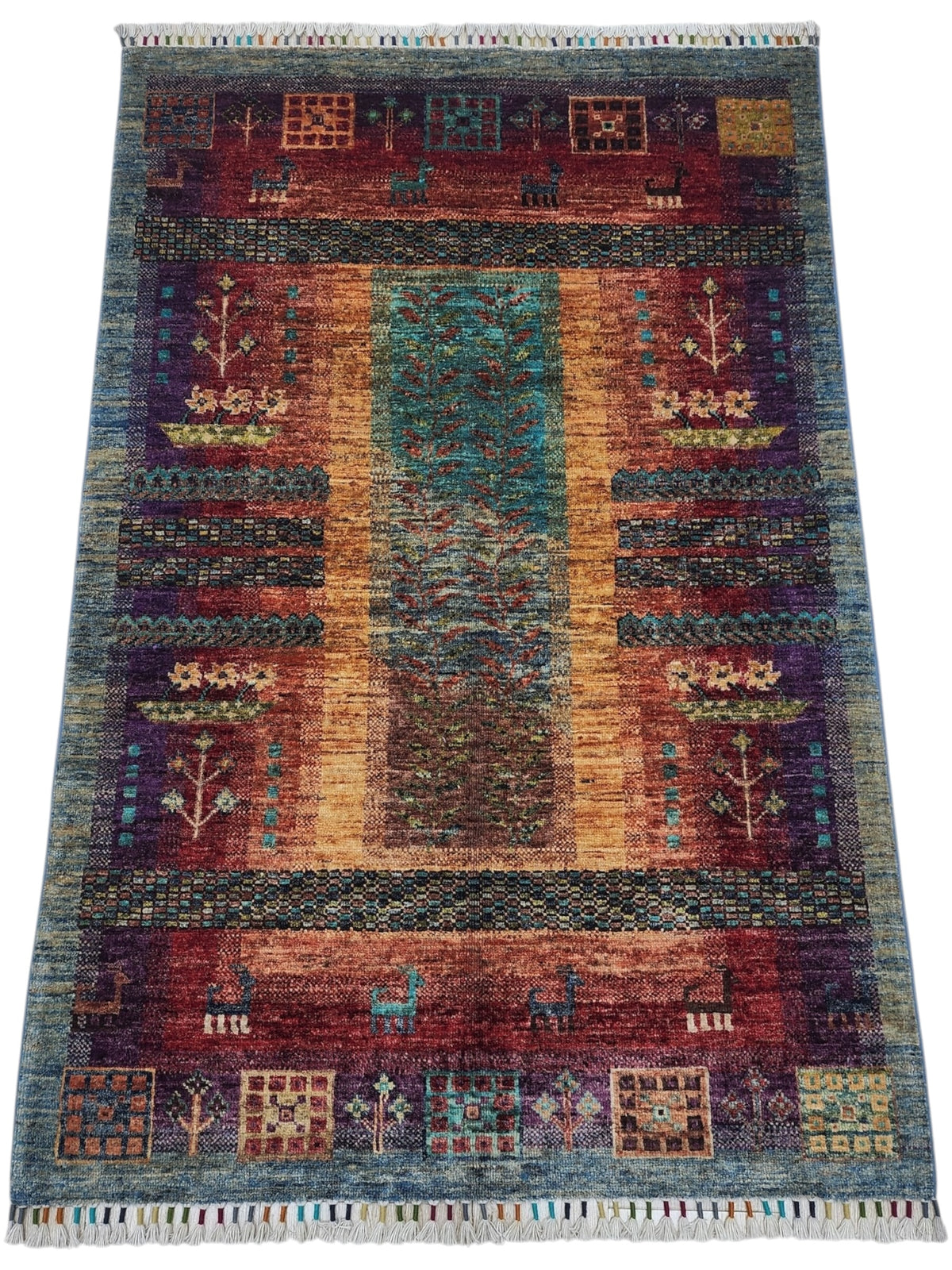 Afghani Rug 4x6 size range tribal laid flat