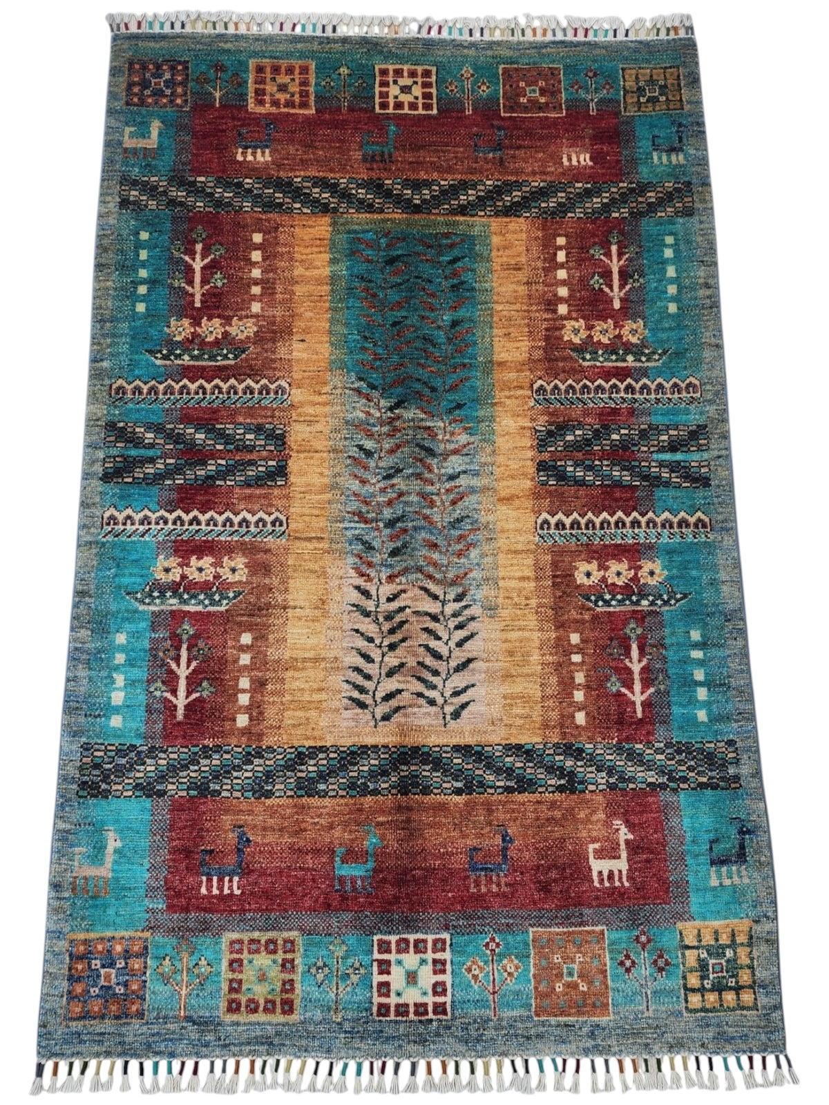 Afghani Rug 4x6 size range tribal laid flat
