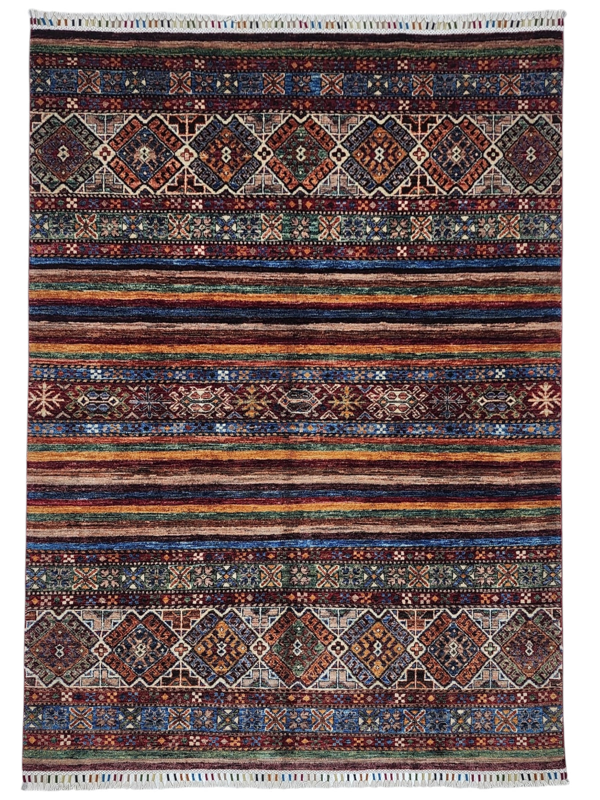Afghani Rug 5x8 size range tribal laid flat