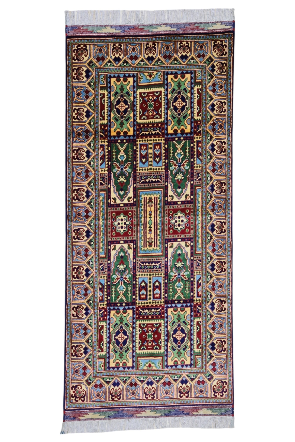 Afghani Runner runner size range tribal Red Cream laid flat