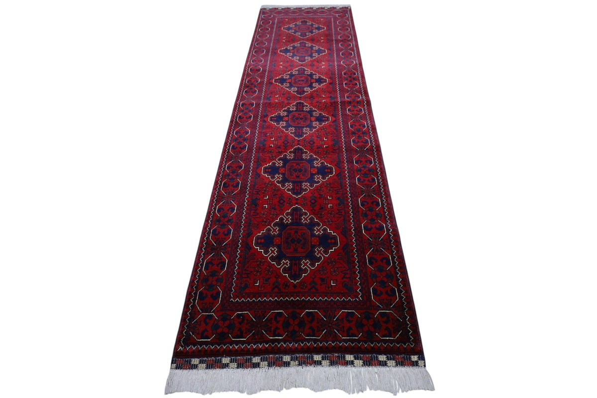 Afghani Runner runner size range tribal Red laid flat