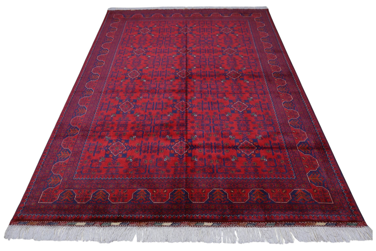 Afghani Rug 6x9 size range tribal Red laid flat
