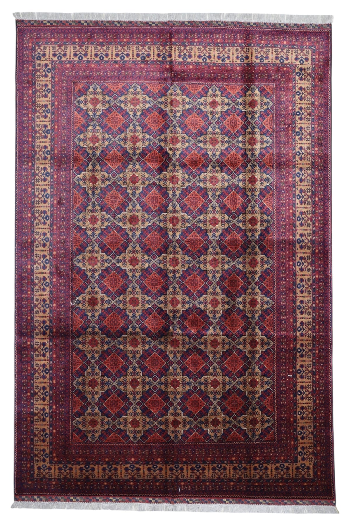 Afghani Rug 7x10 size range tribal laid flat
