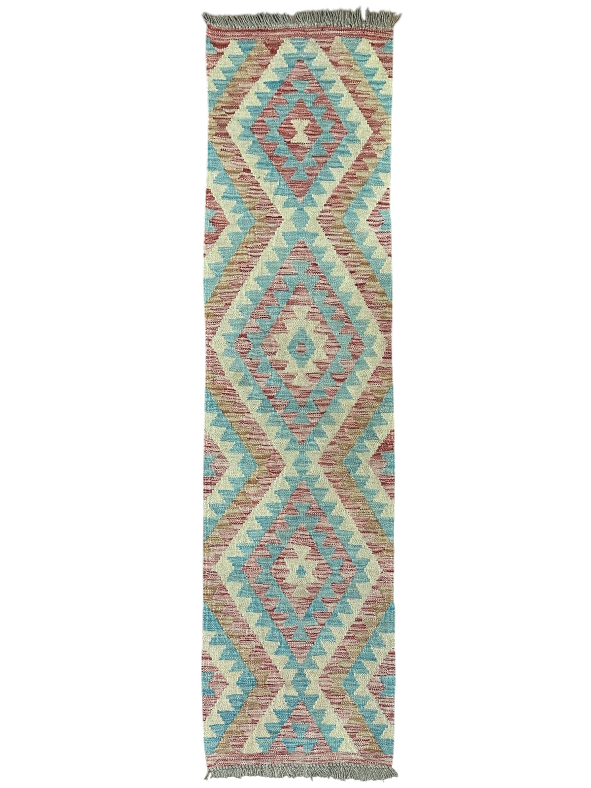 Afghan Kilim Runner 1'7" x 5'1", Hand-Woven Wool, No. 567