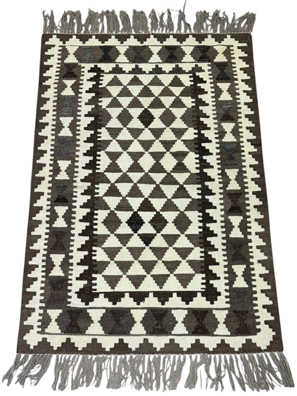 Afghan Kilim Rug 2'9" x 4', Hand-Woven Wool, No. 570, view 2