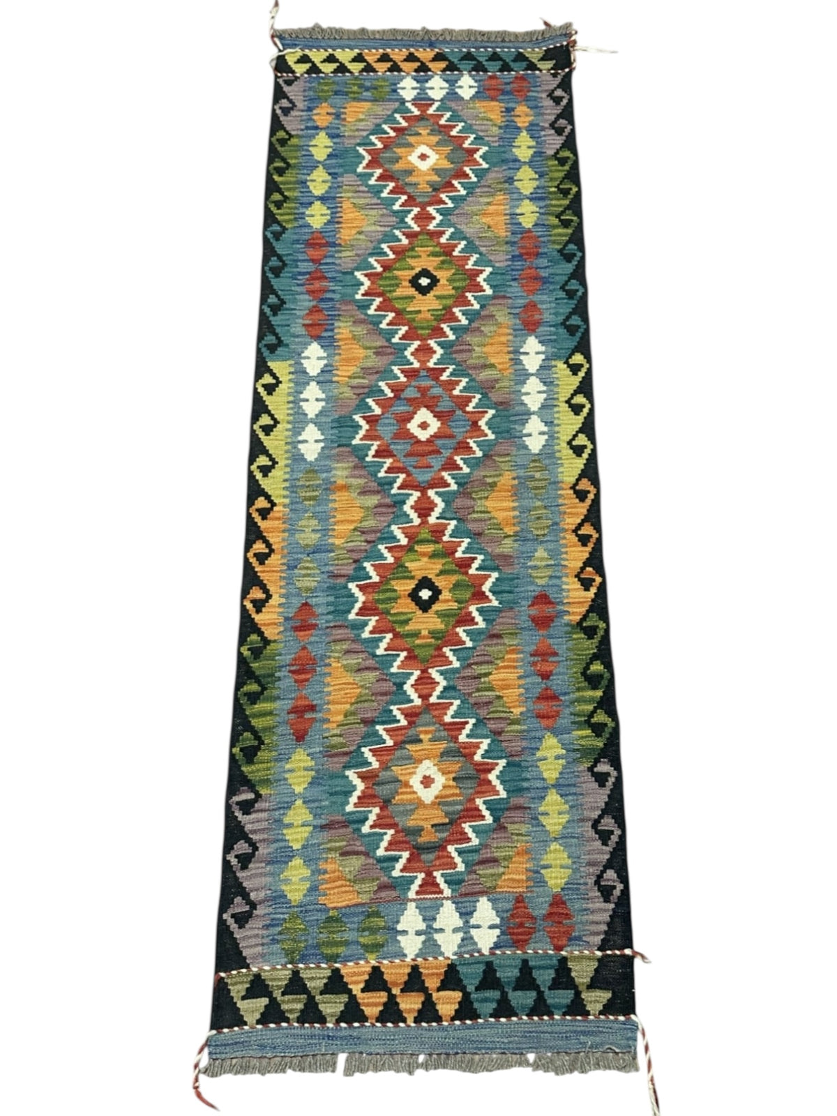 Afghan Kilim Runner 2'1" x 6'5", Hand-Woven Wool, No. 571, view 2