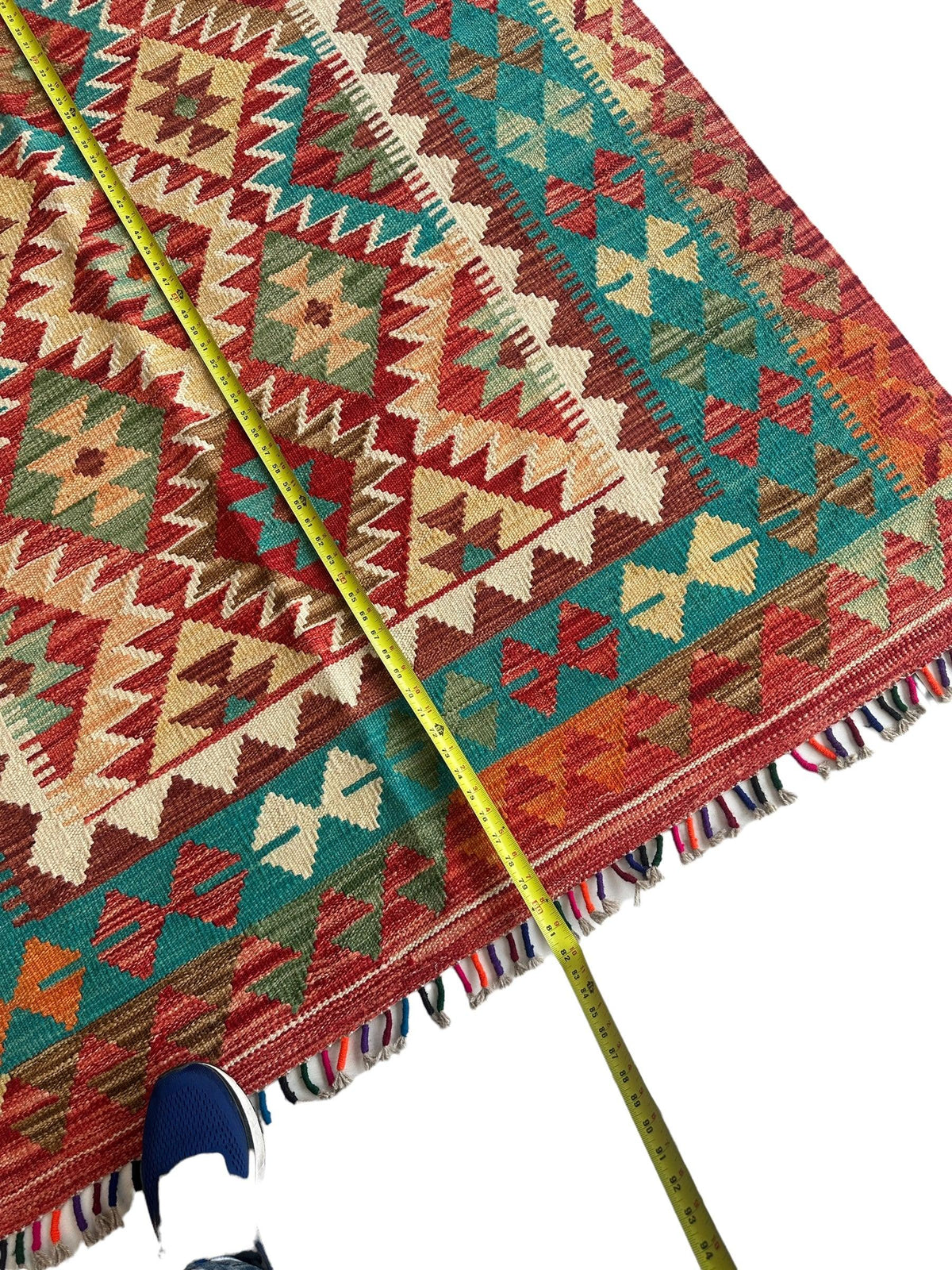 Afghan Chobi Kilim Rug 4'10" x 6'10", Hand-Woven, view 4