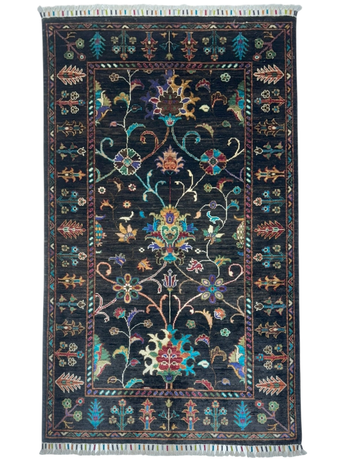 Afghani Rug 4x6 size range tribal laid flat
