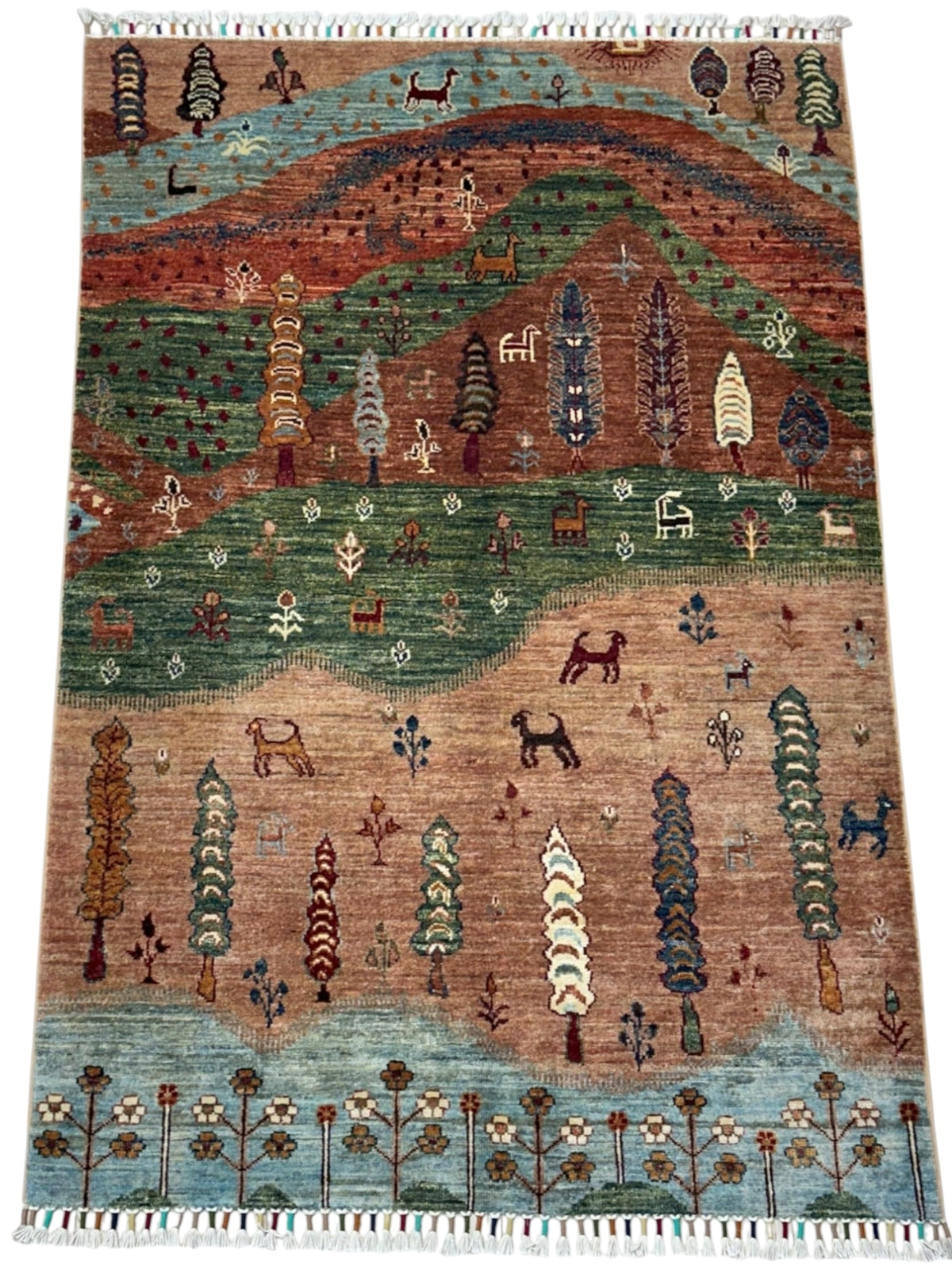 Afghani Rug 4x6 size range tribal laid flat