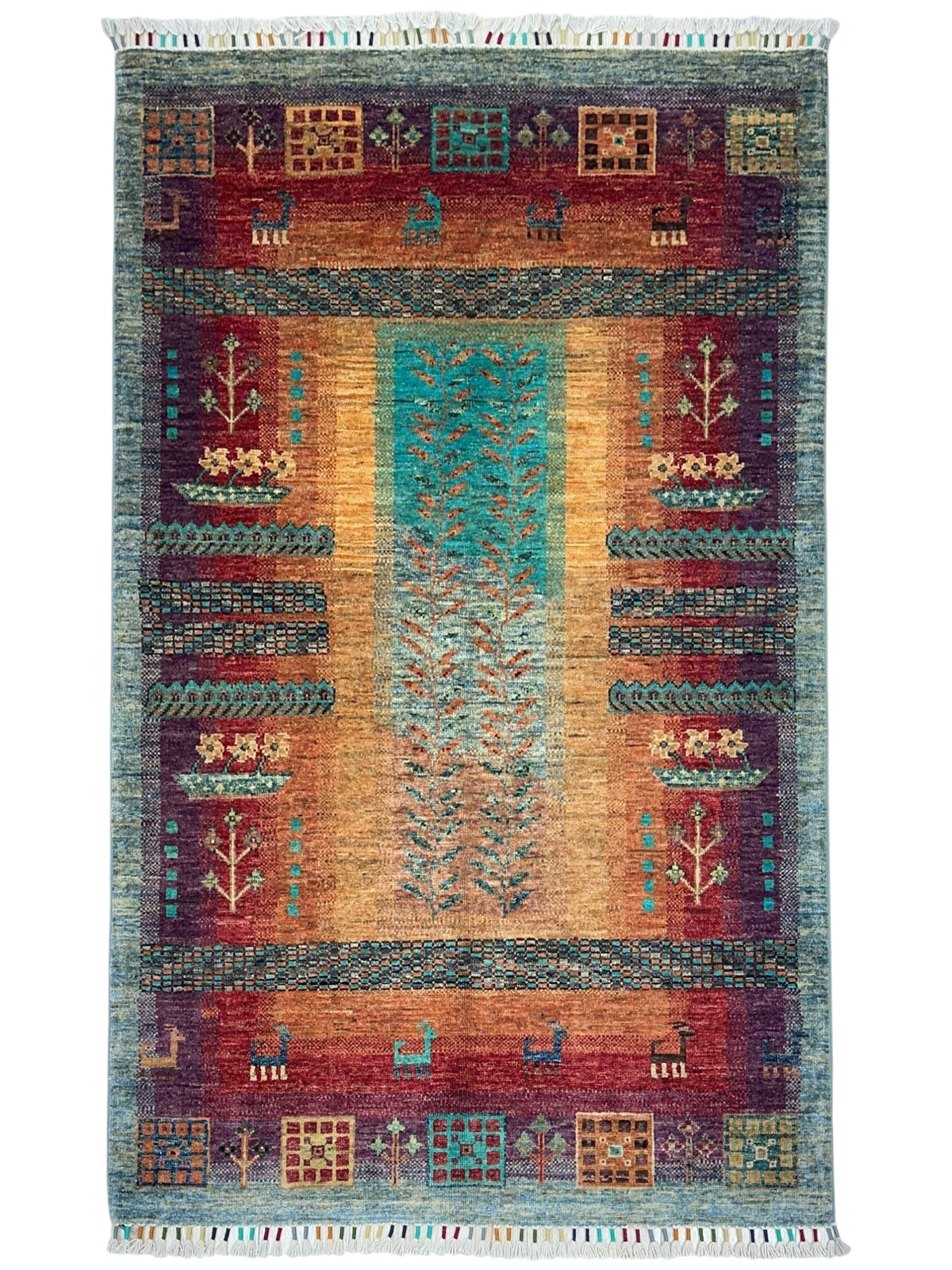 Afghani Rug 4x6 size range tribal laid flat