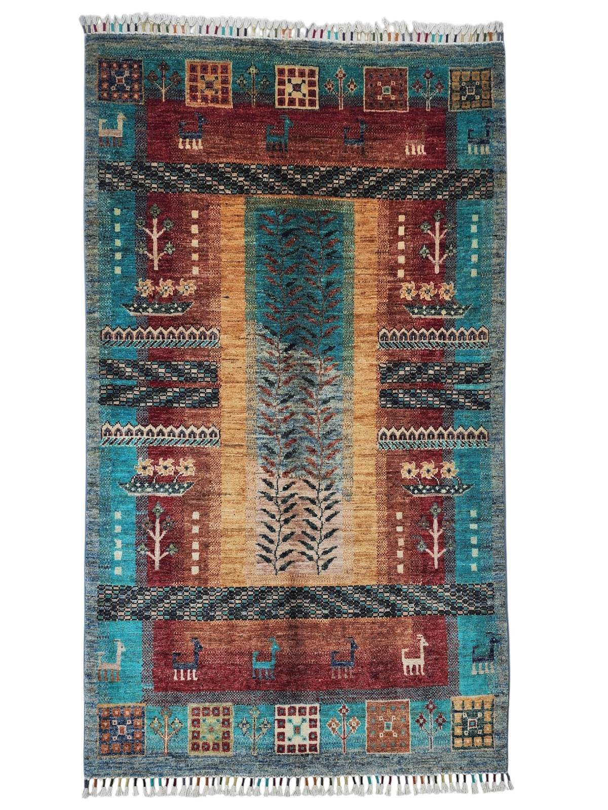 Afghani Rug 4x6 size range tribal laid flat