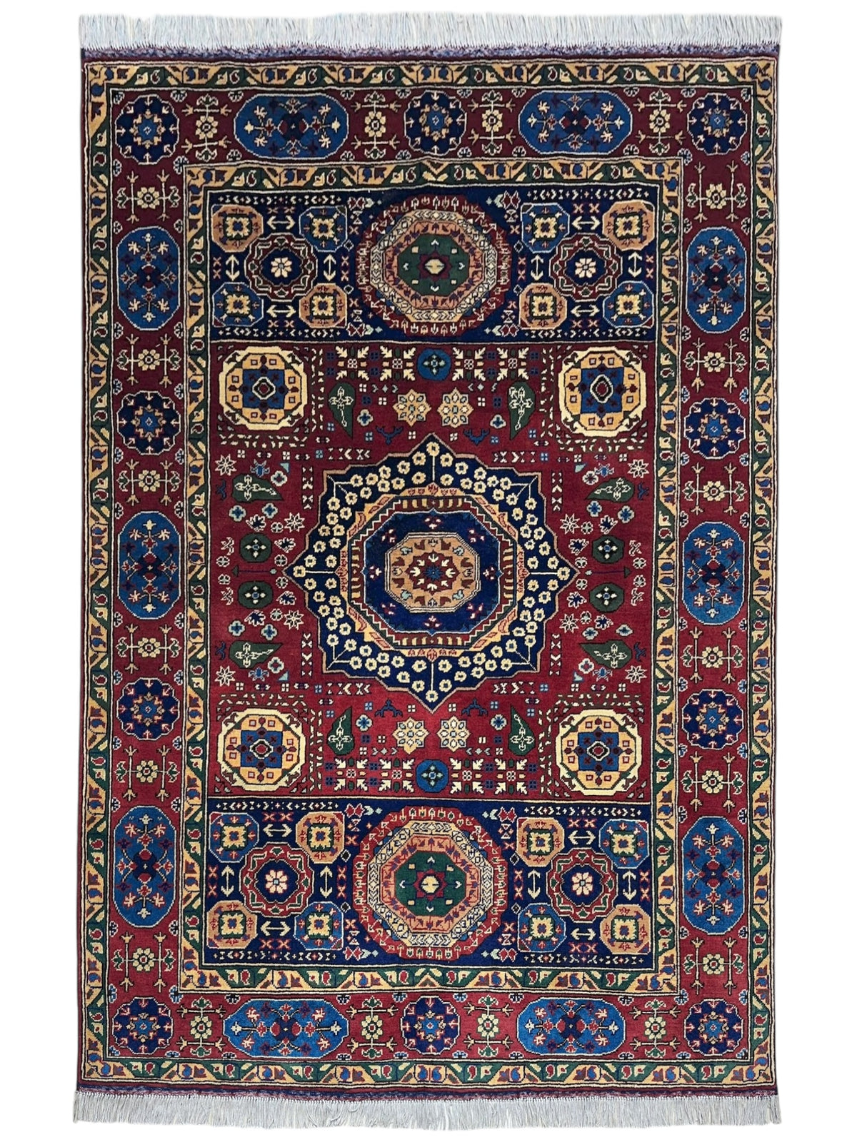 Afghani Rug 5x8 size range tribal laid flat
