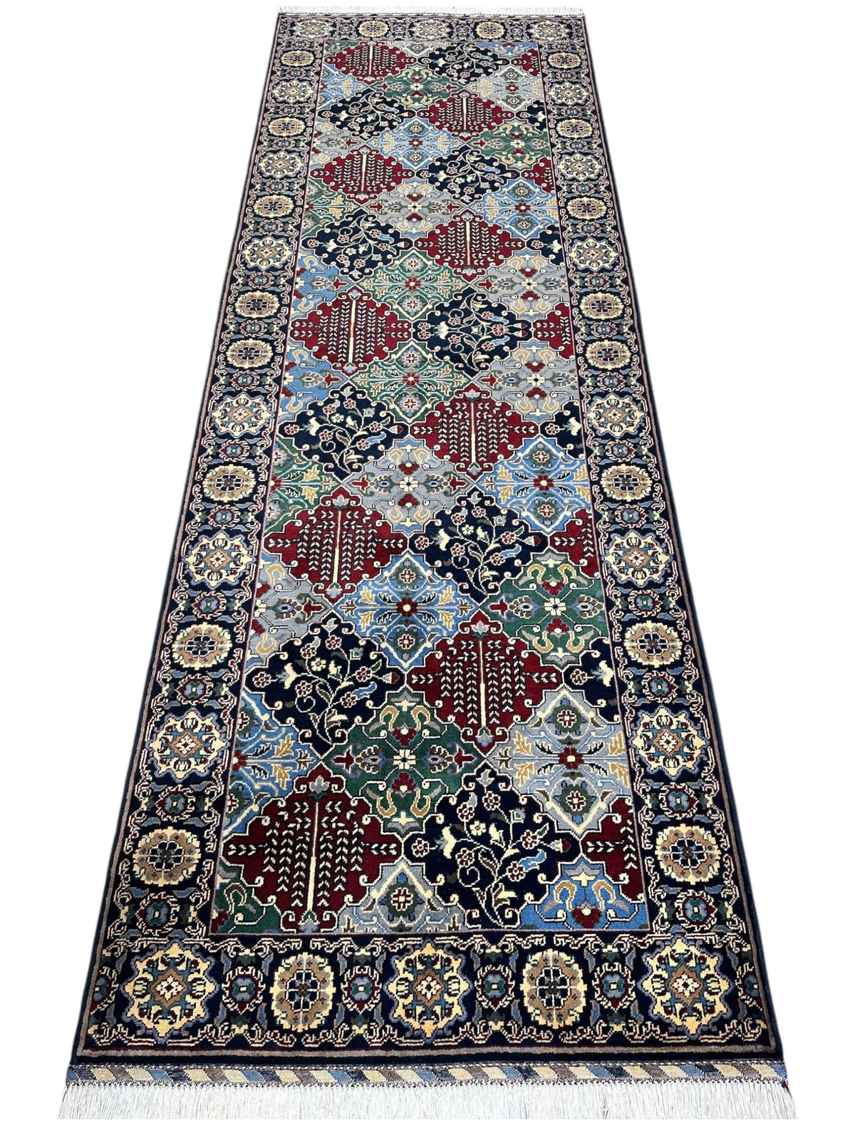 Afghani Runner runner size range tribal Blue laid flat
