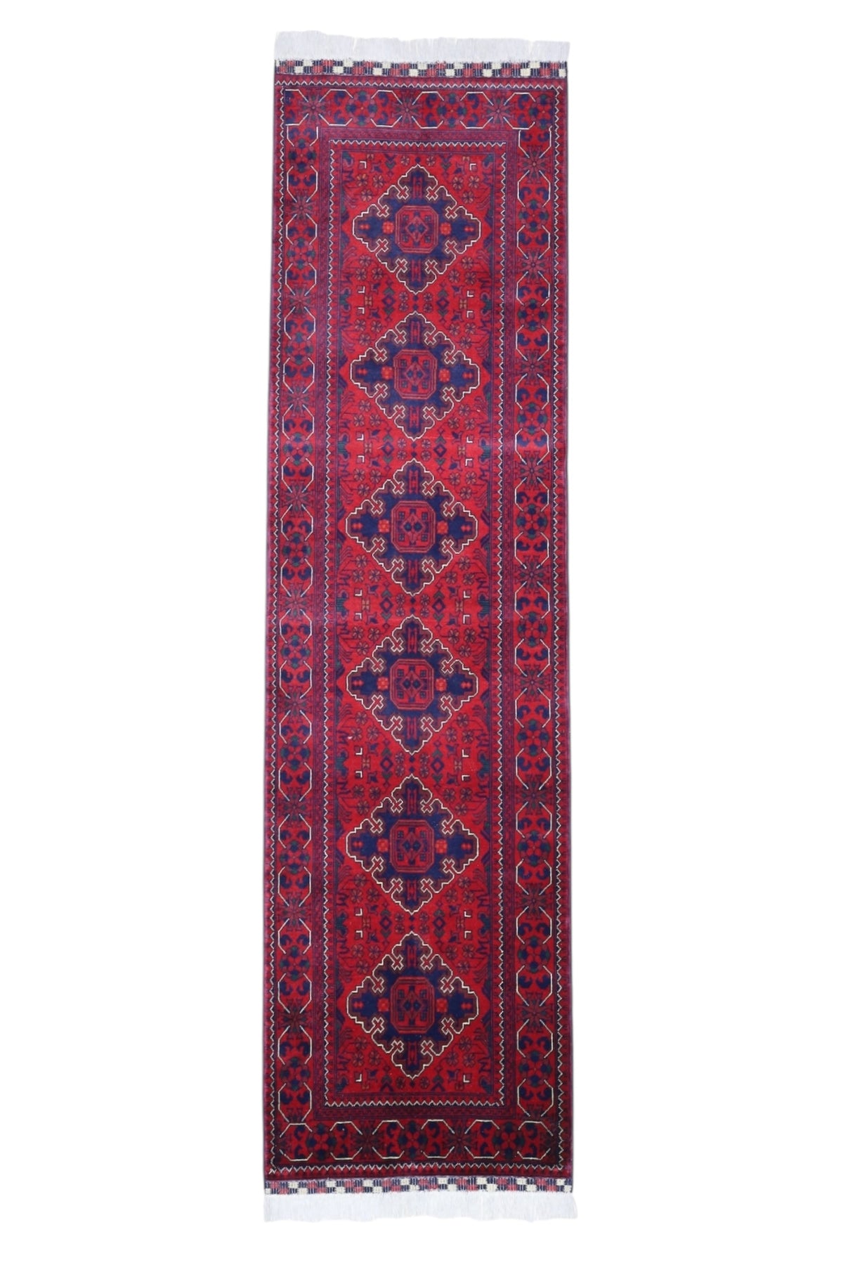 Afghani Runner runner size range tribal Red laid flat