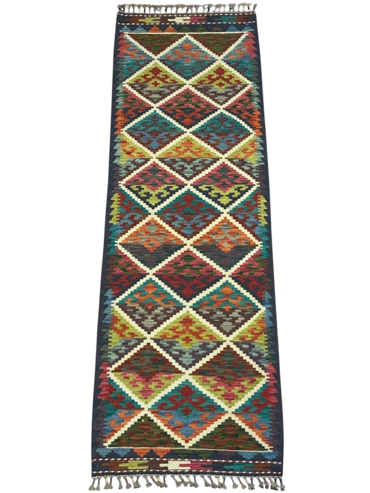 Afghan Kilim Runner 2'2" x 6'5", Hand-Woven Wool, No. 321, view 2