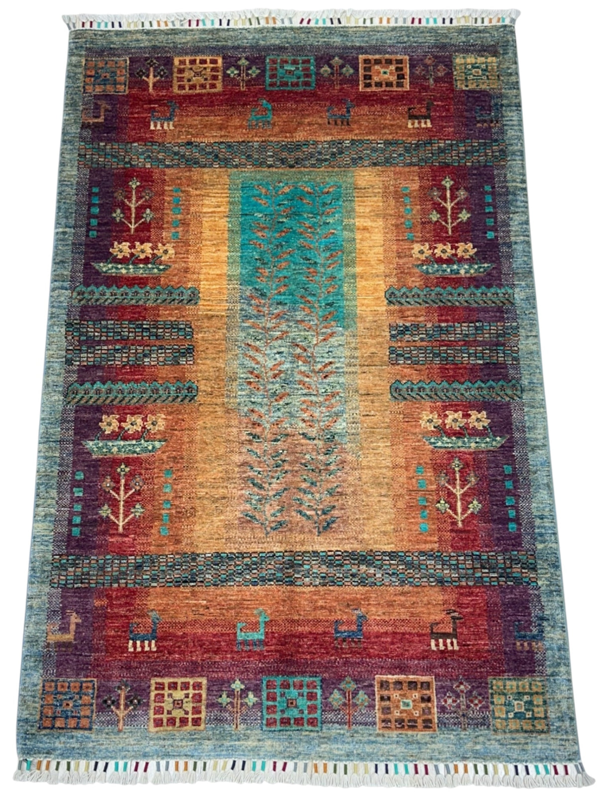 Afghani Rug 4x6 size range tribal laid flat