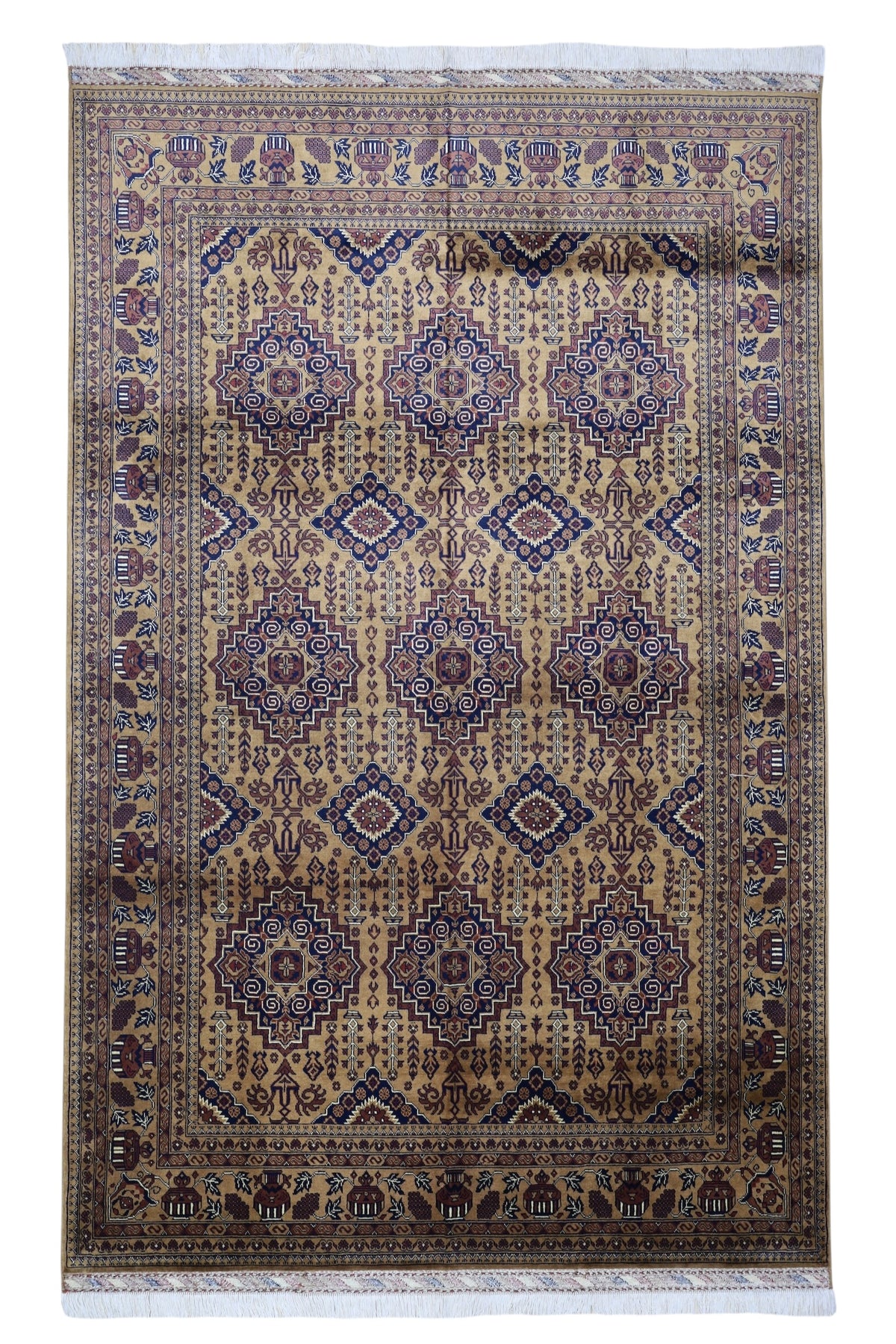 Afghani Rug 8x11 size range tribal laid flat