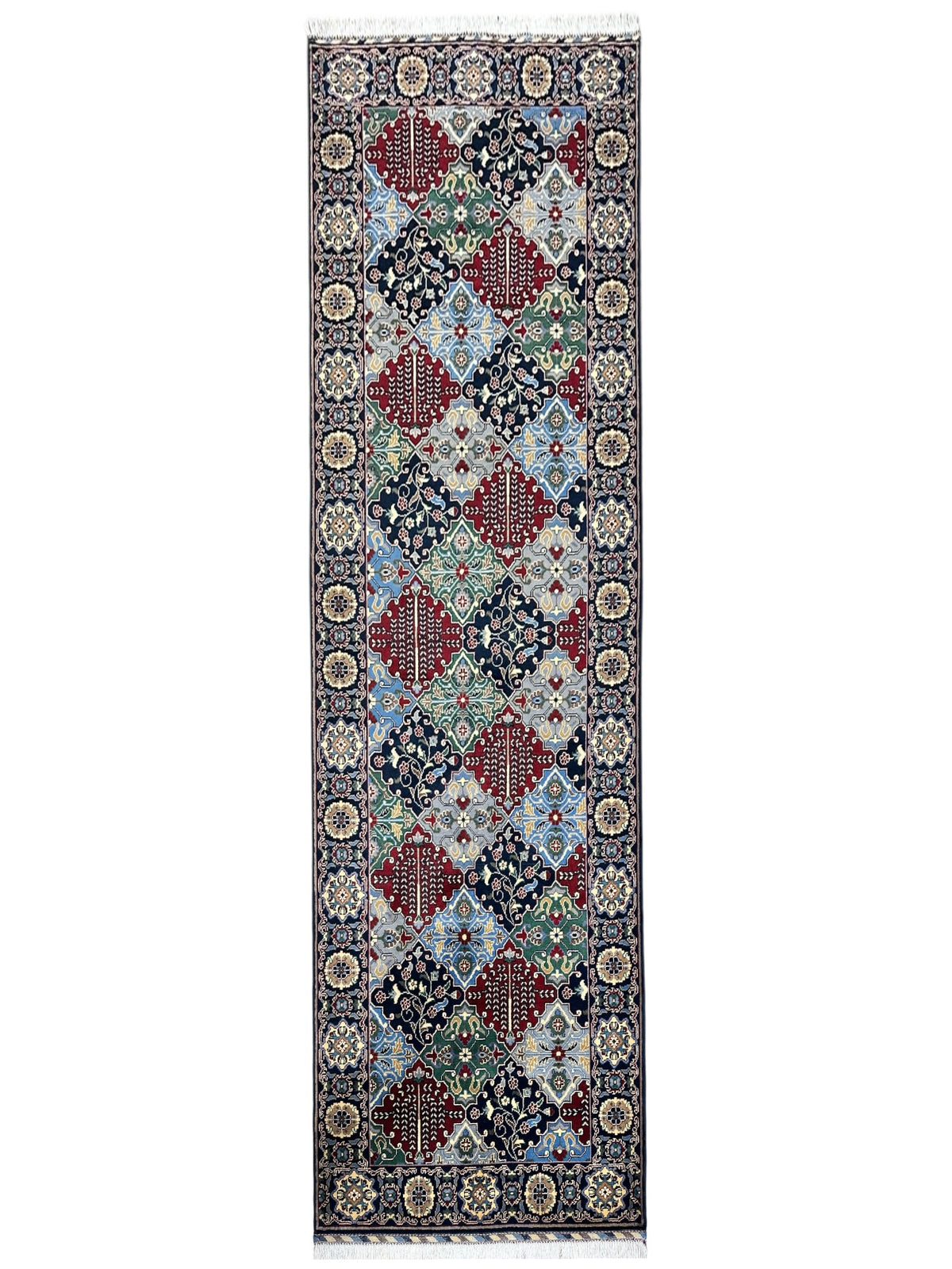 Afghani Runner runner size range tribal Blue laid flat