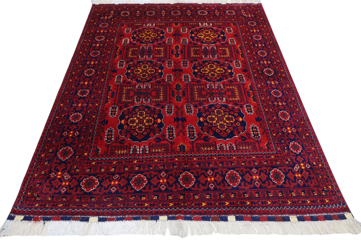 Afghani Rug 6x9 size range tribal Red laid flat