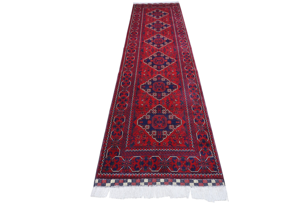 Afghani Runner runner size range tribal Red laid flat
