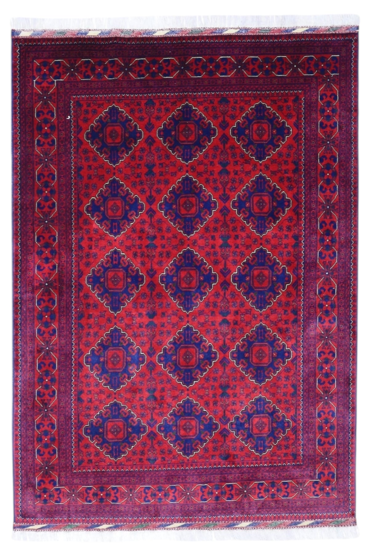 Afghani Rug 5x8 size range tribal laid flat