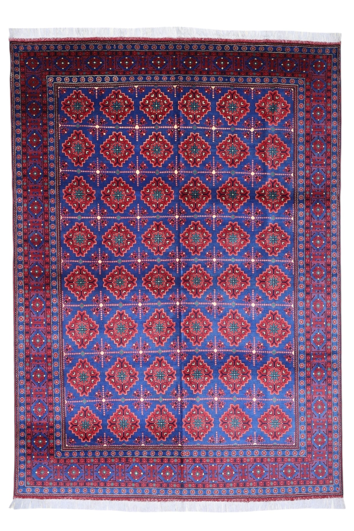 Afghani Rug 7x10 size range tribal laid flat