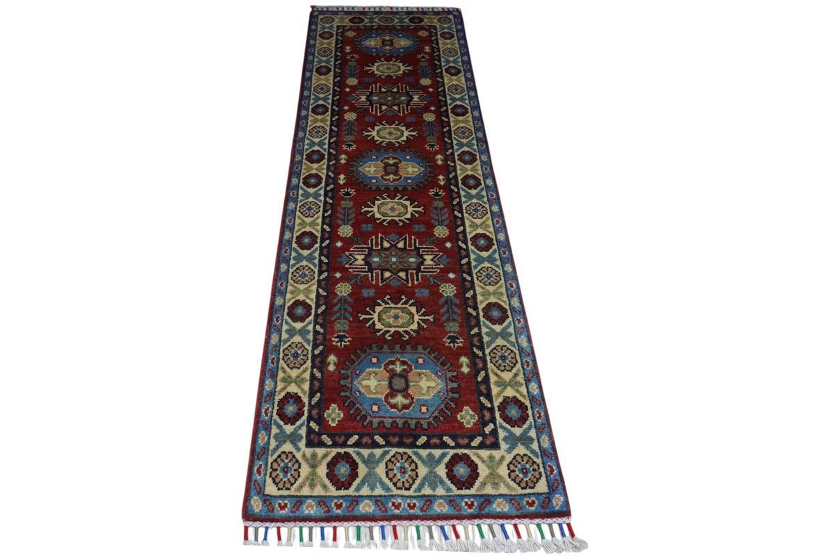 Afghani Rug 2x6 size range tribal Red laid flat