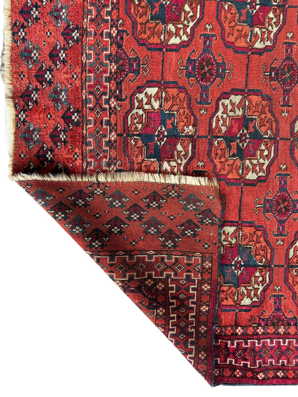 Antique Tekke Rug 3'4" x 4'1", 1920s, view 4