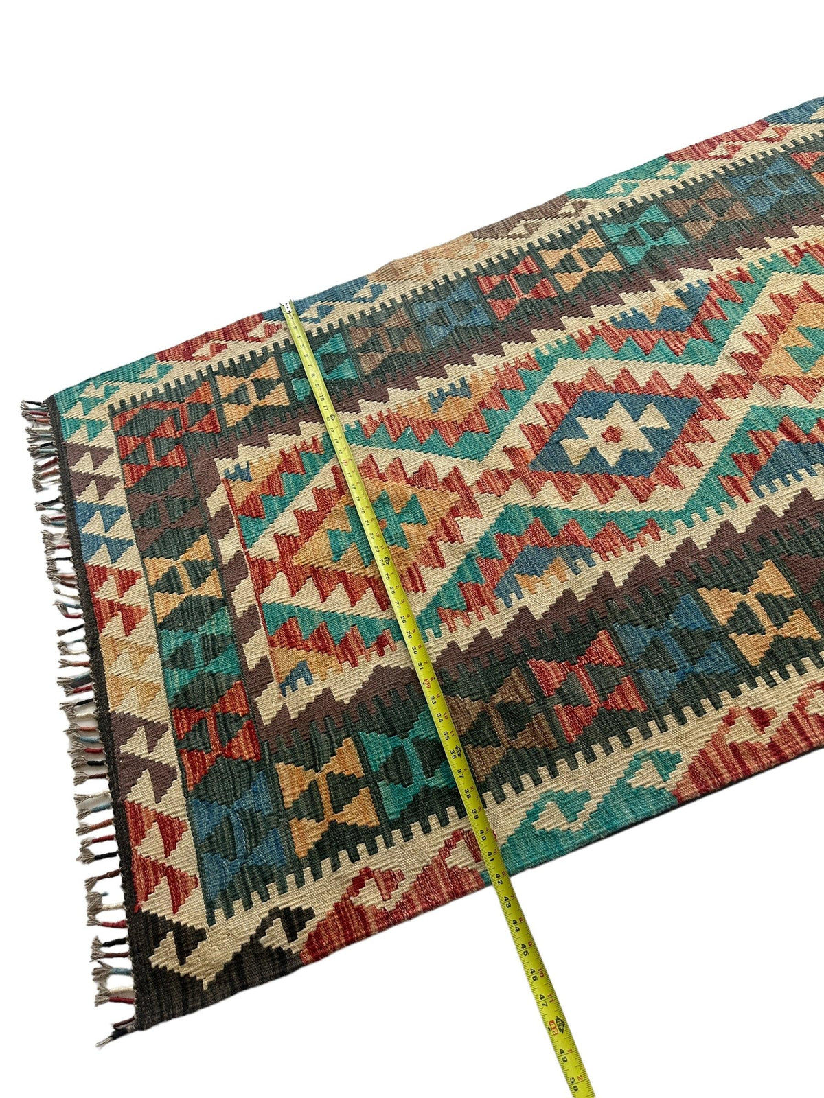 Afghan Chobi Kilim Rug 3'6" x 7', Hand-Woven, view 4