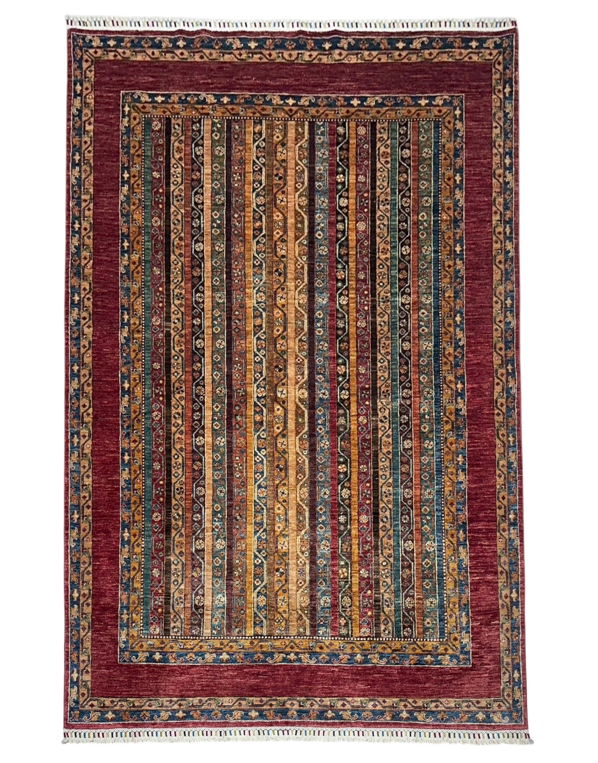 Afghani Rug 6x9 size range tribal laid flat