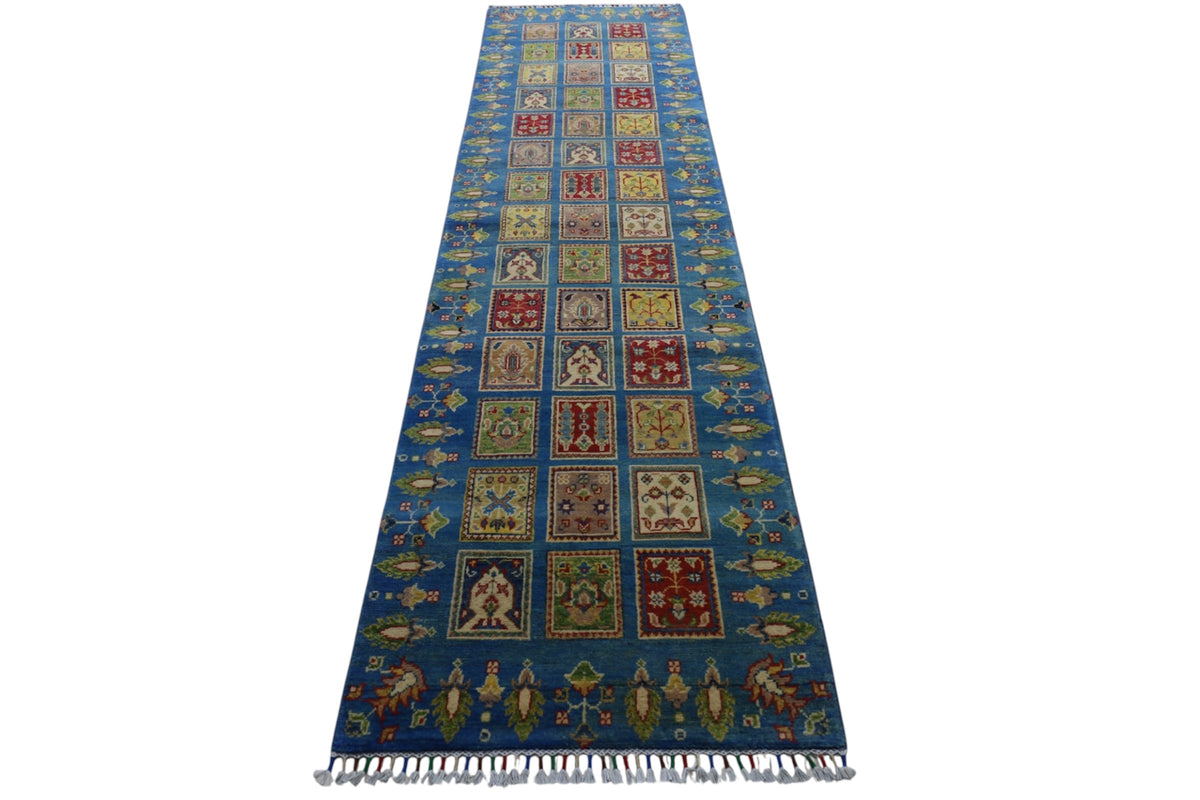 Afghani Runner runner size range tribal Blue laid flat