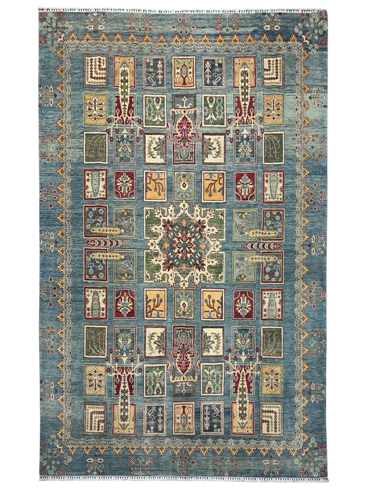 Afghani Rug 9x12 size range tribal laid flat