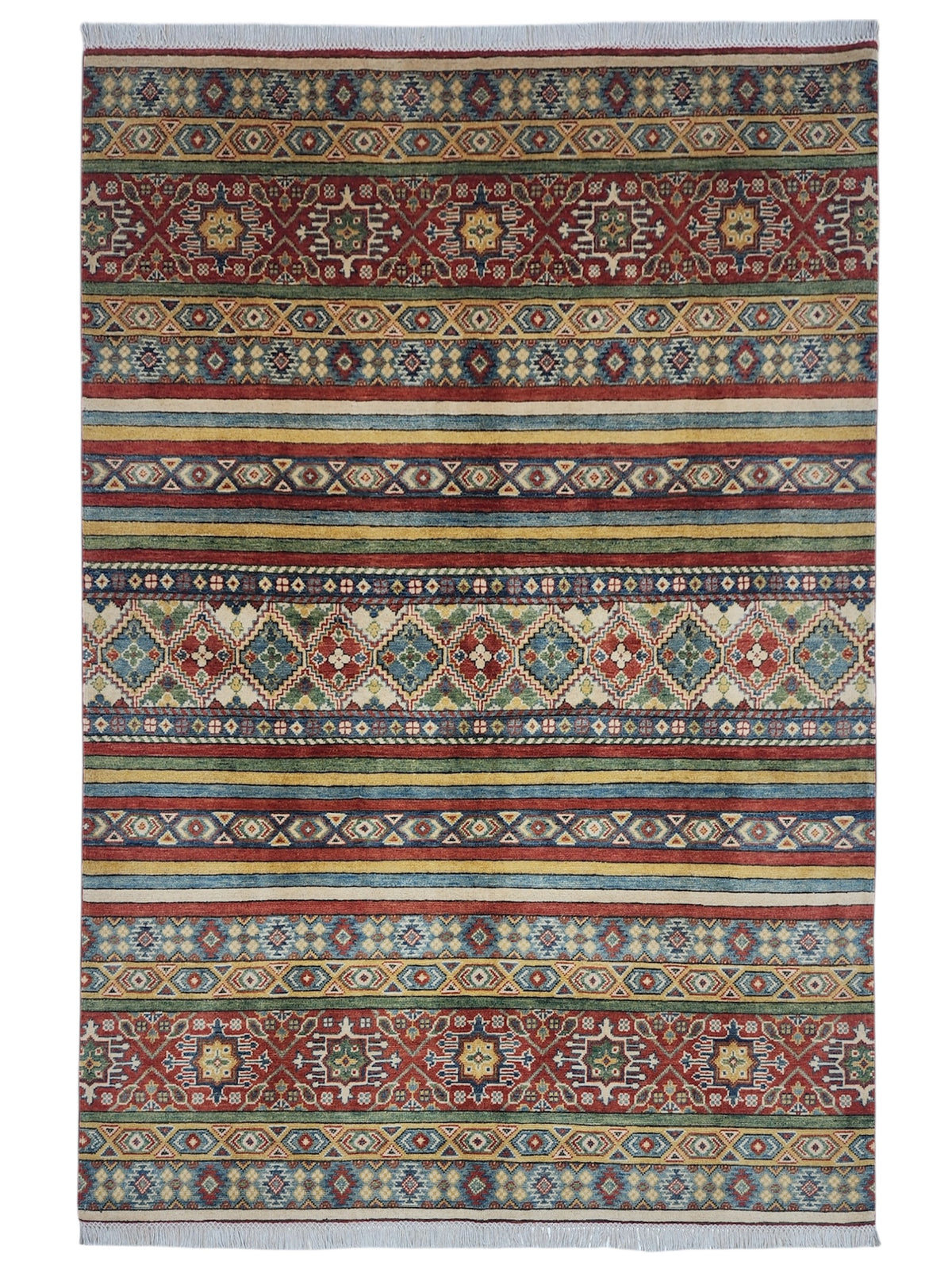 Afghani Rug 6x9 size range tribal laid flat