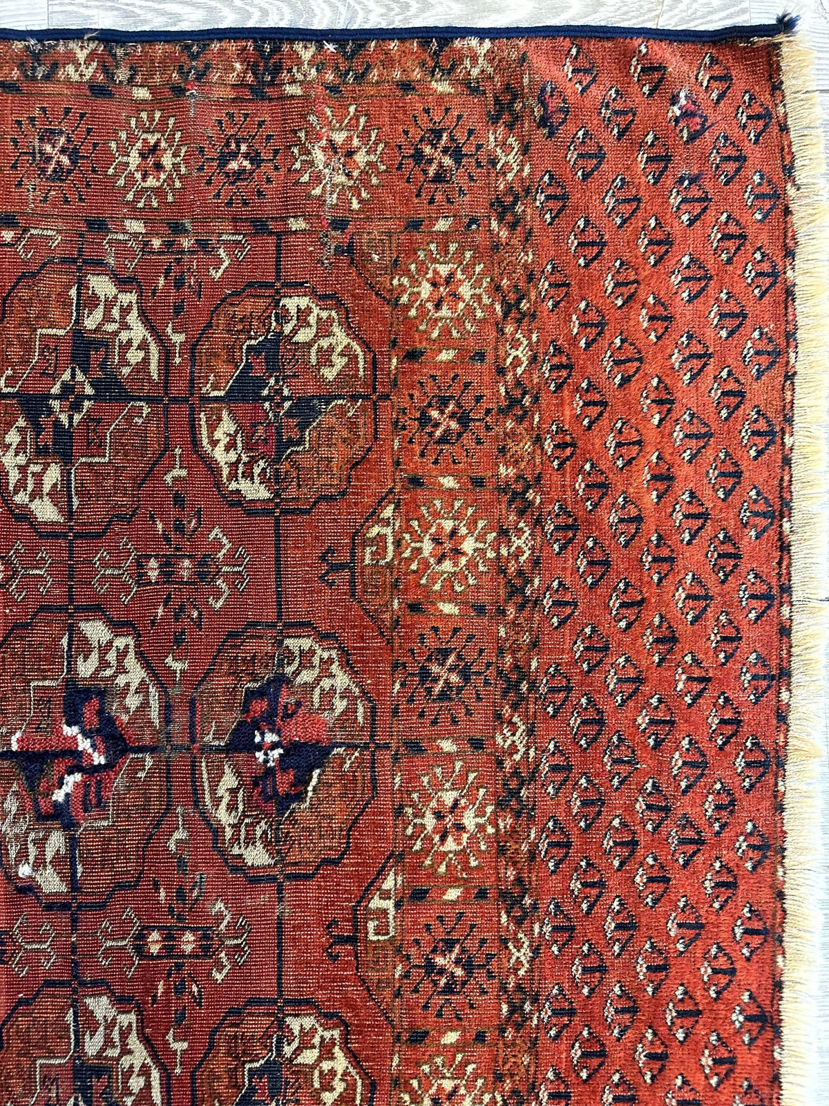 Antique Tekke Rug 3'4" x 4'1", 1880s, view 10