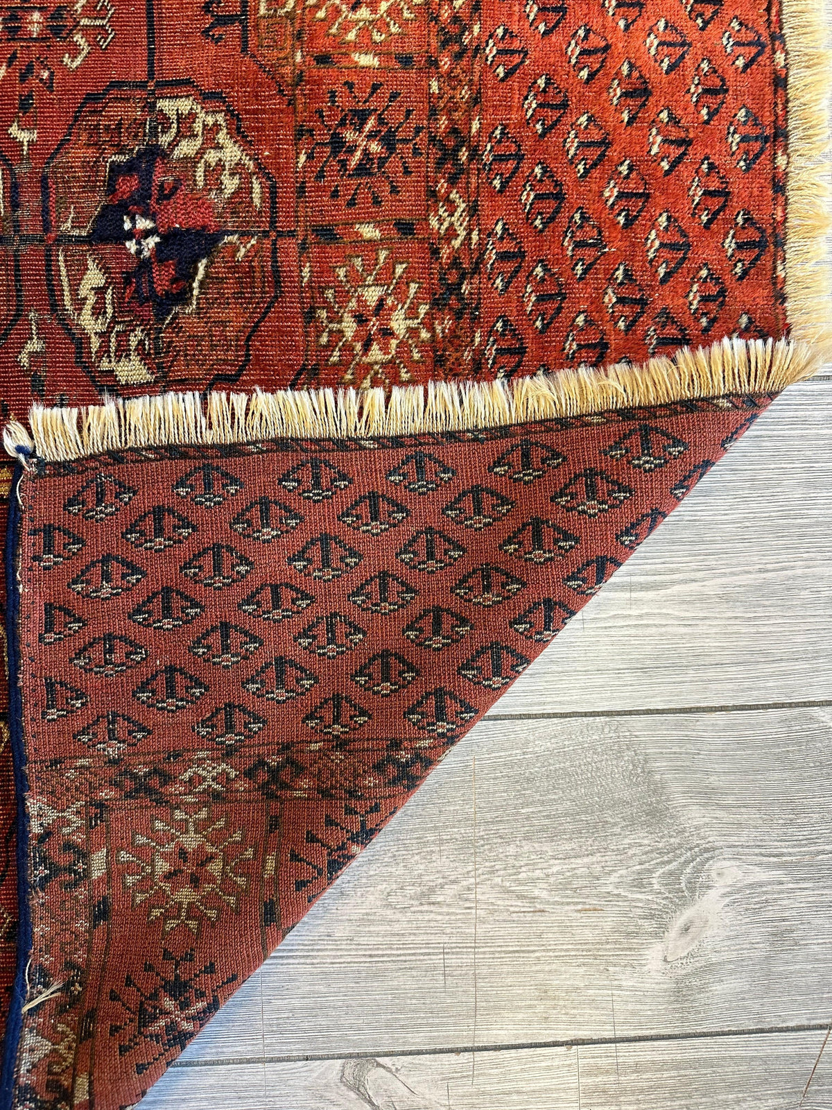 Antique Tekke Rug 3'4" x 4'1", 1880s, view 12