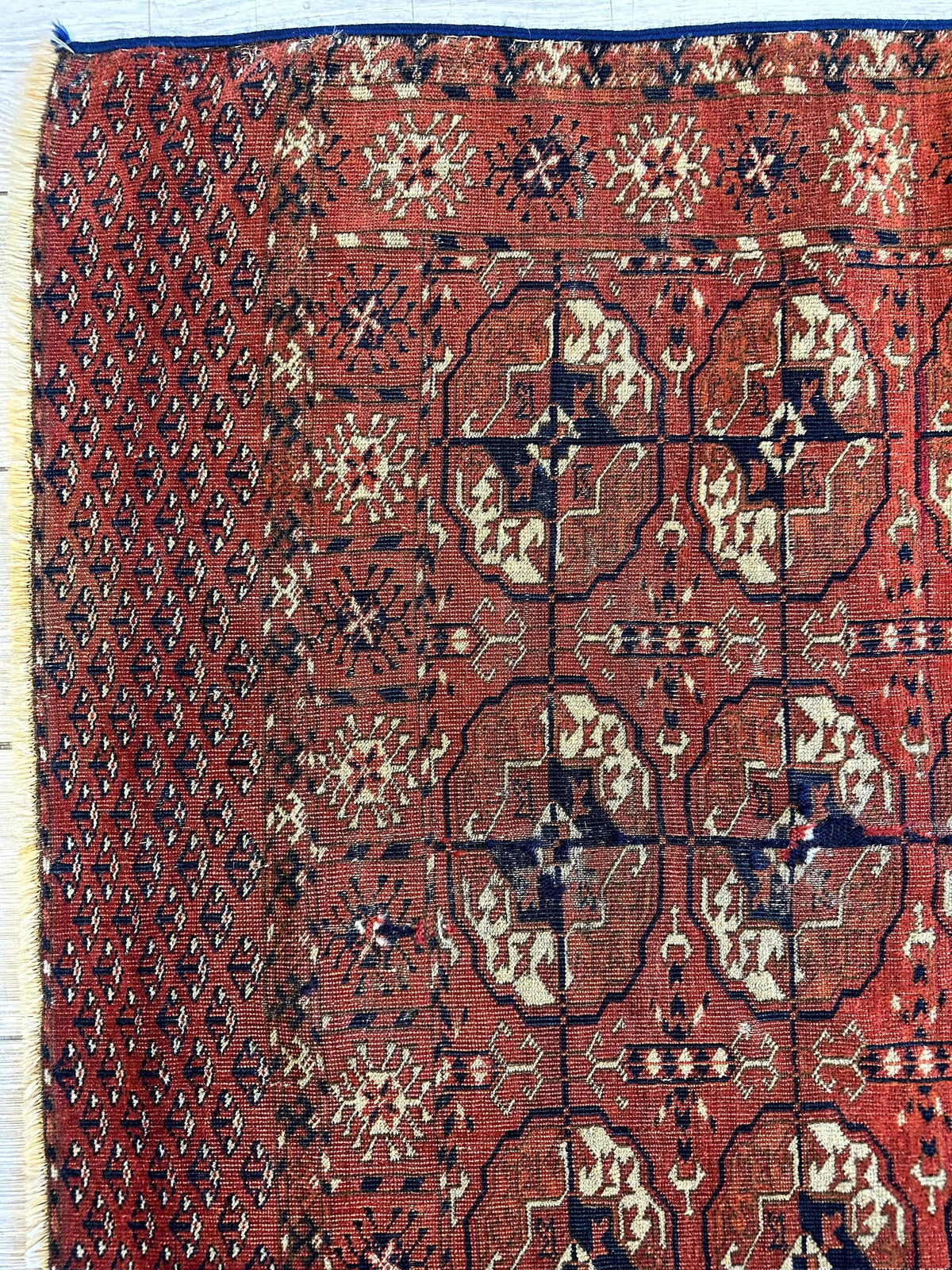 Antique Tekke Rug 3'4" x 4'1", 1880s, view 5