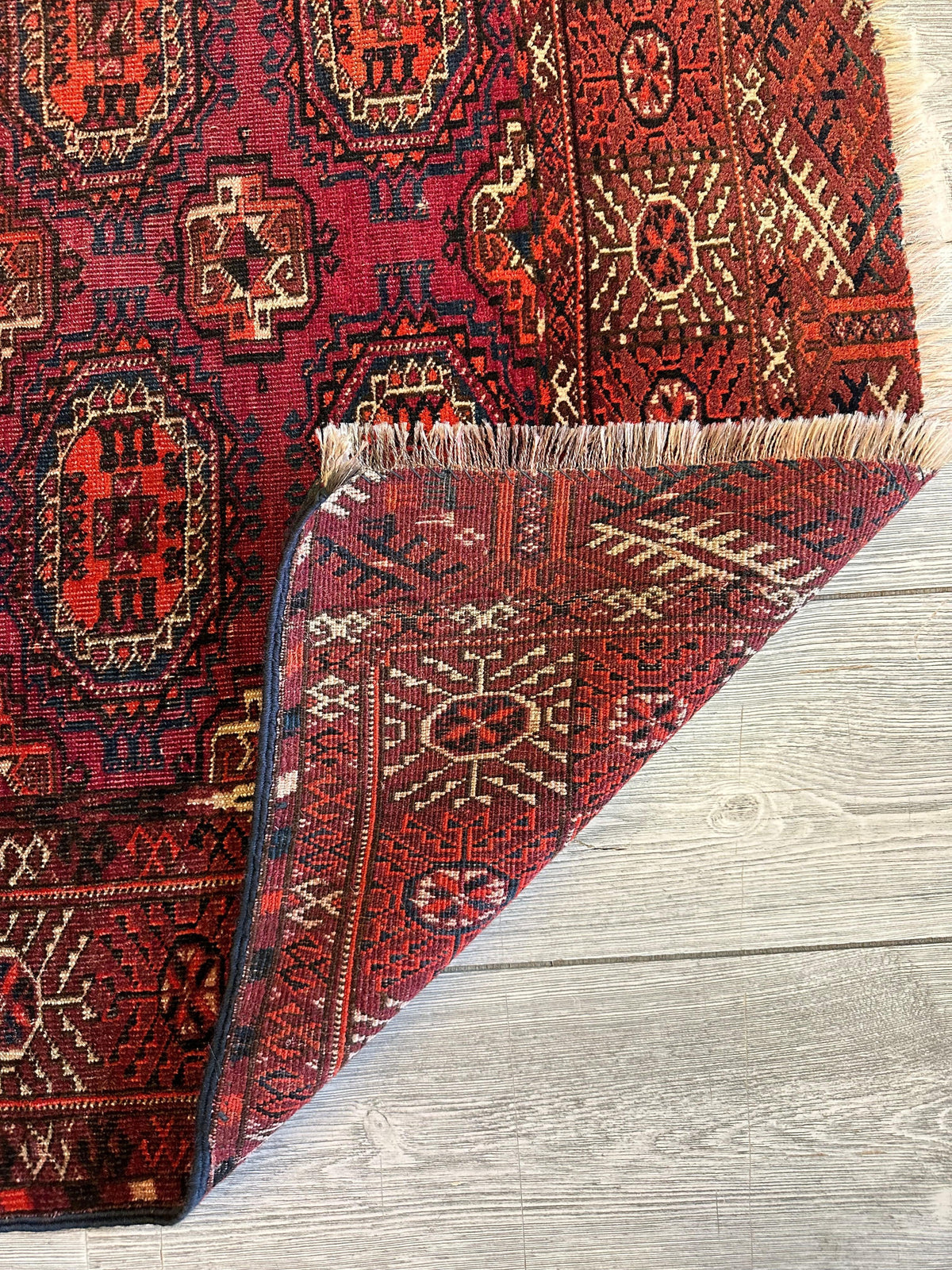 Antique Turkmen Rug 3' x 4'1", 1910s, view 2