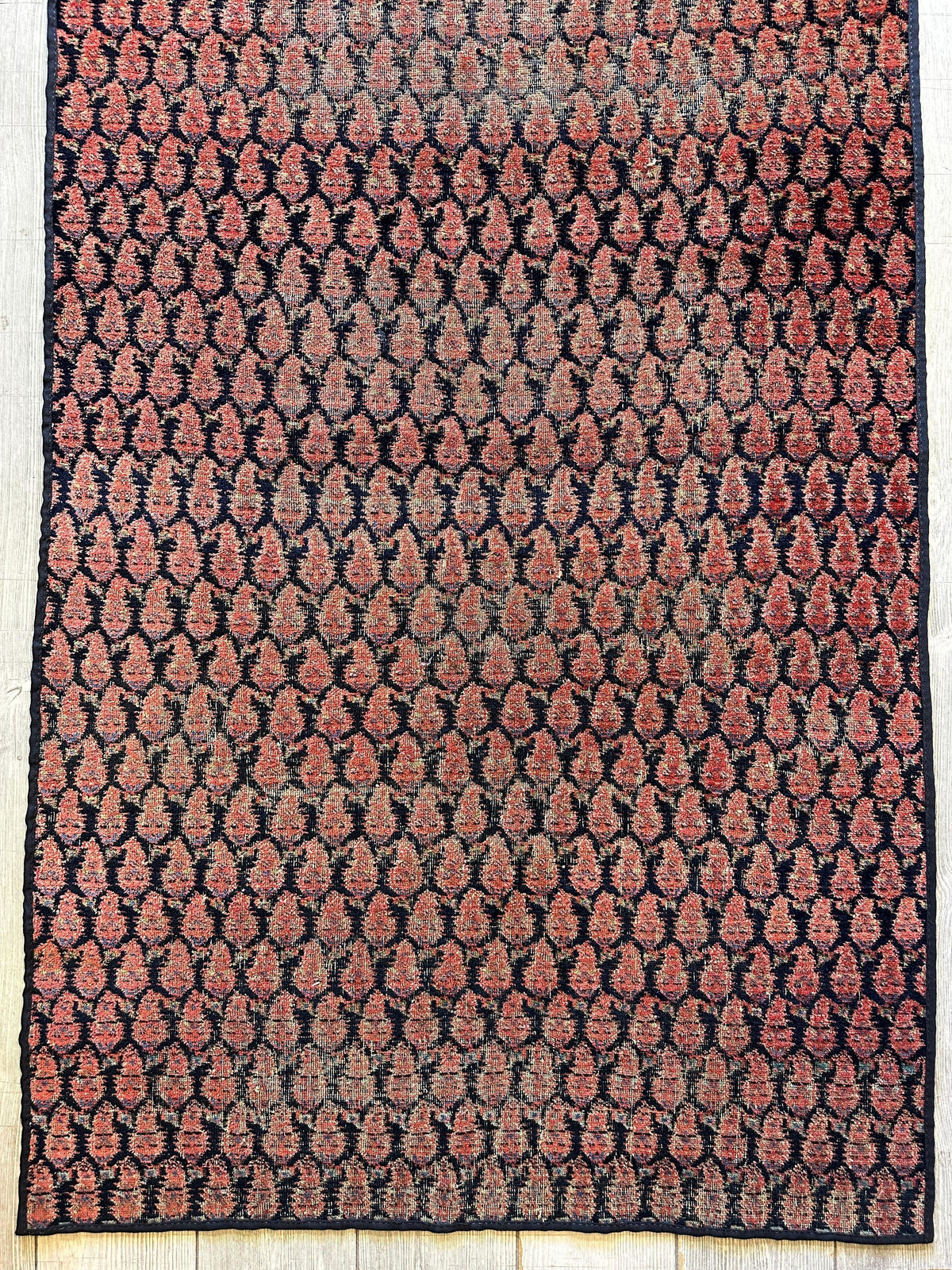 Antique Persian Kurdish Fragment 3'3" x 7'7", Hand-Knotted Wool, 1880s, view 6
