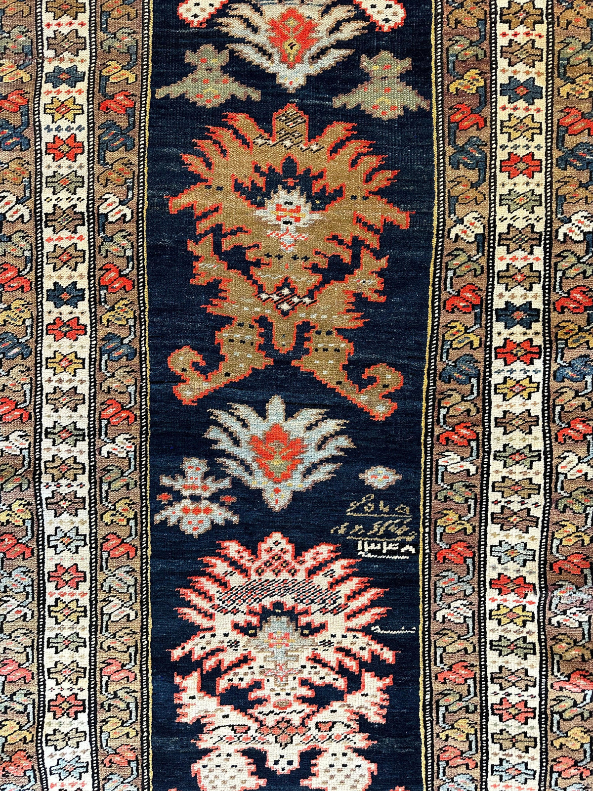 Antique Caucasian Karabakh Rug 3'3" x 7'1", Hand-Knotted Wool, c. 1929, view 2