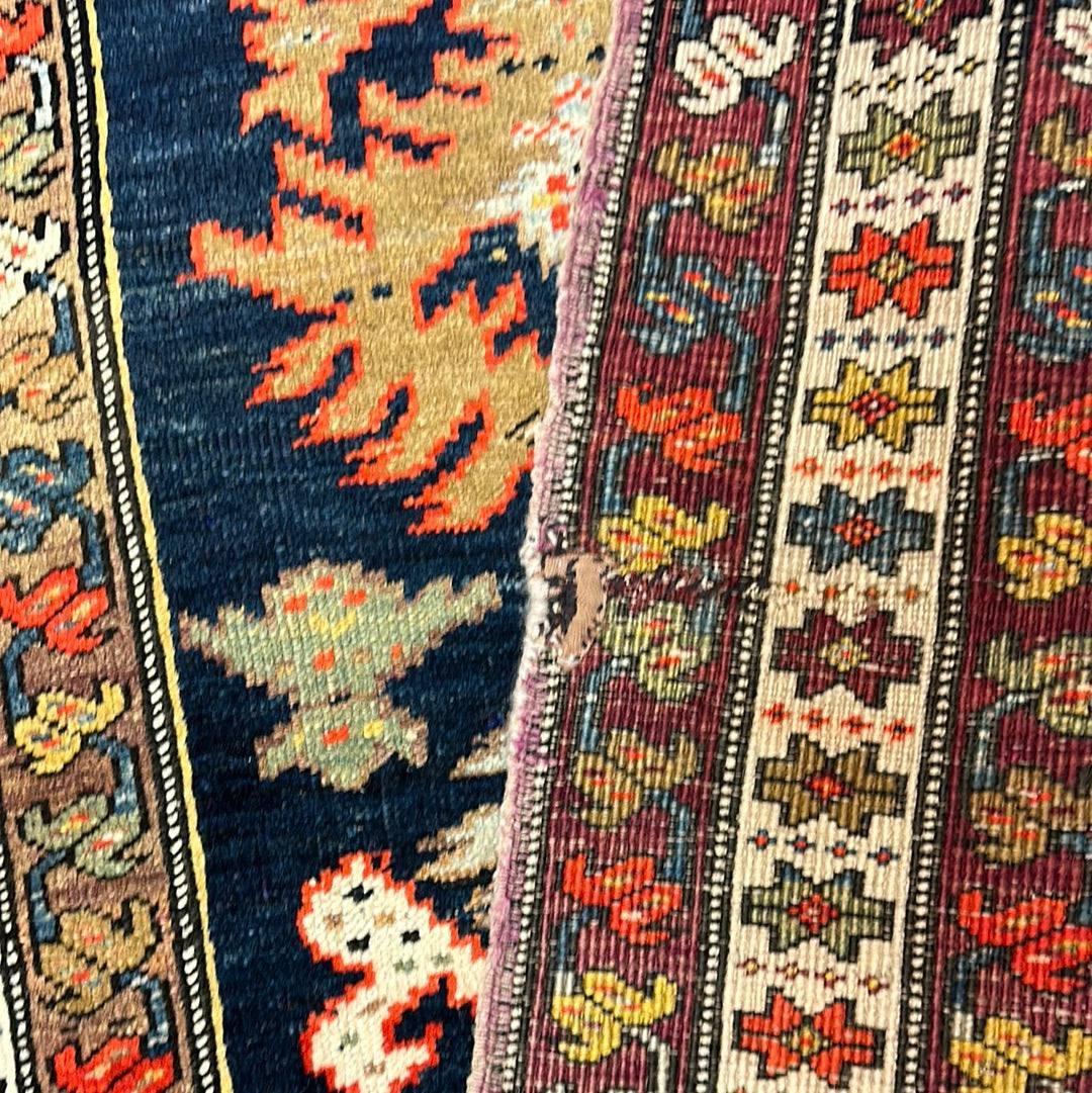 Antique Caucasian Karabakh Rug 3'3" x 7'1", Hand-Knotted Wool, c. 1929, view 6