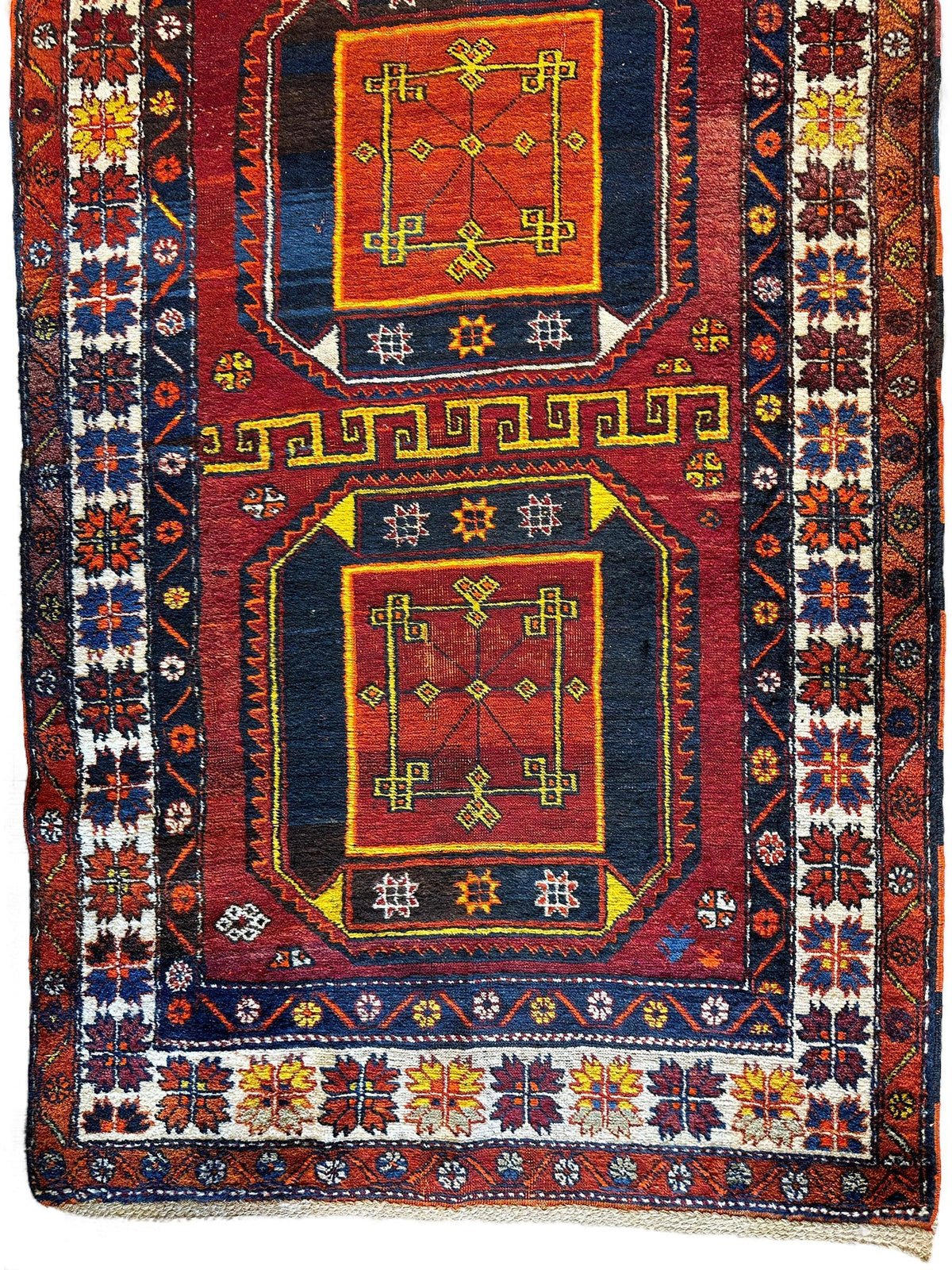 Vintage Persian Kurdish Runner 3'8" x 12'3", Hand-Knotted Wool, view 4