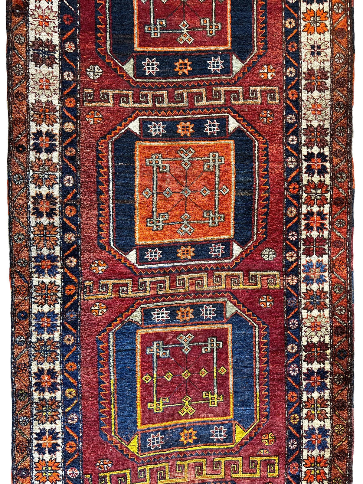 Vintage Persian Kurdish Runner 3'8" x 12'3", Hand-Knotted Wool, view 6
