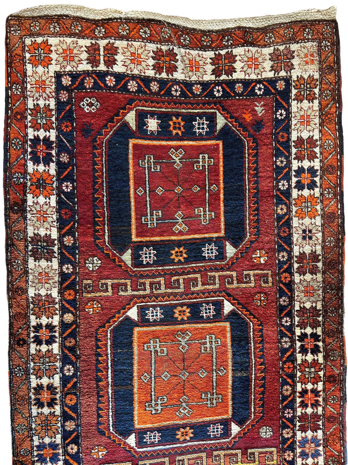 Vintage Persian Kurdish Runner 3'8" x 12'3", Hand-Knotted Wool, view 7