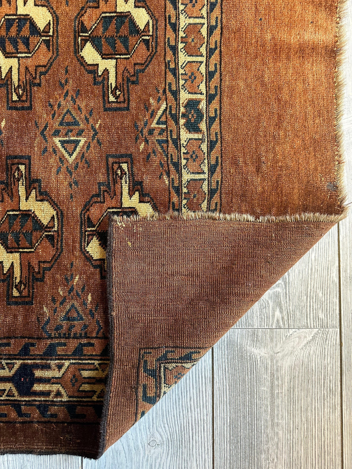 Antique Tekke Chuval 2'6" x 3'9", Hand-Knotted Wool, Cream & Red, view 12