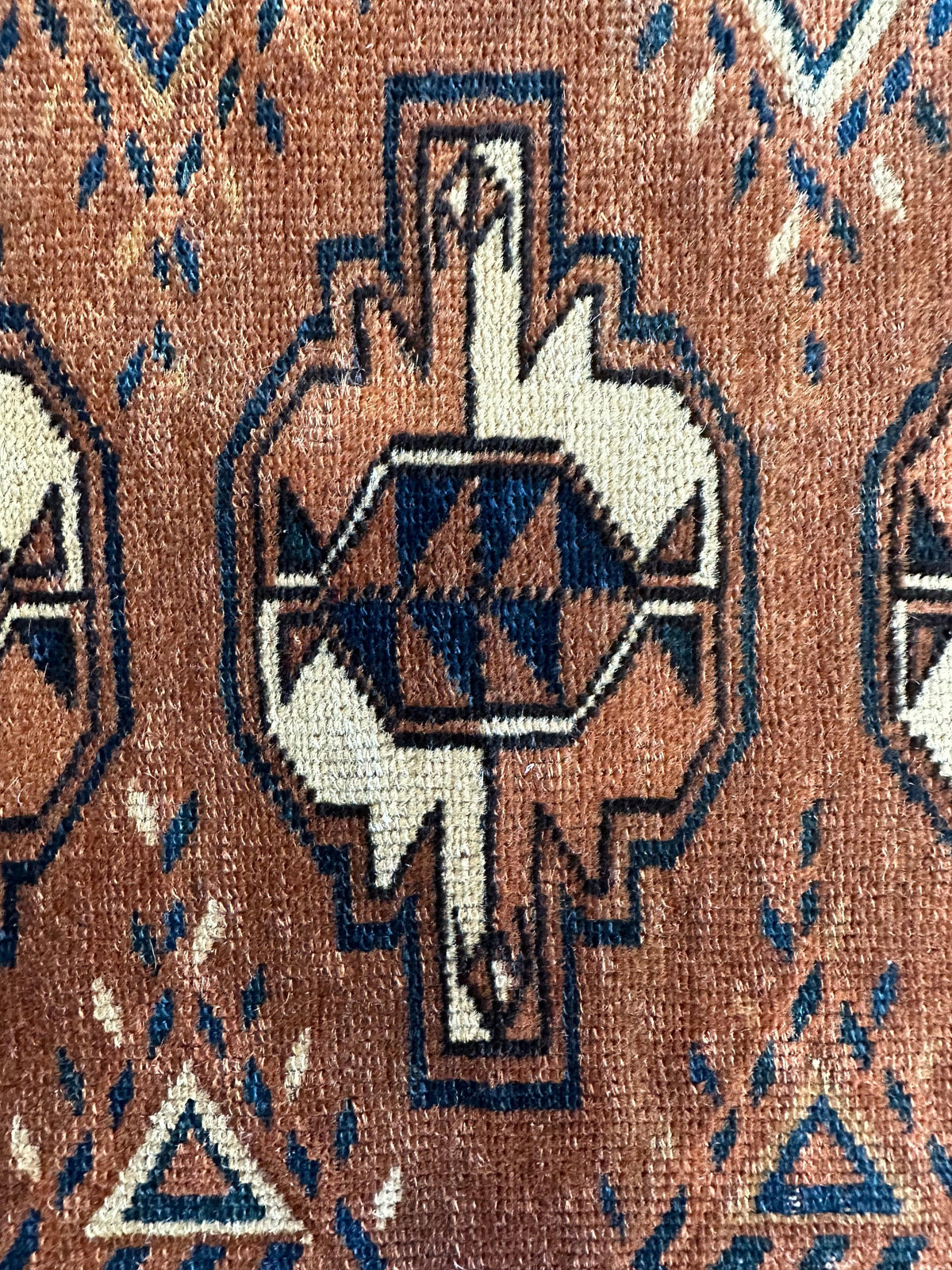 Antique Tekke Chuval 2'6" x 3'9", Hand-Knotted Wool, Cream & Red, view 5