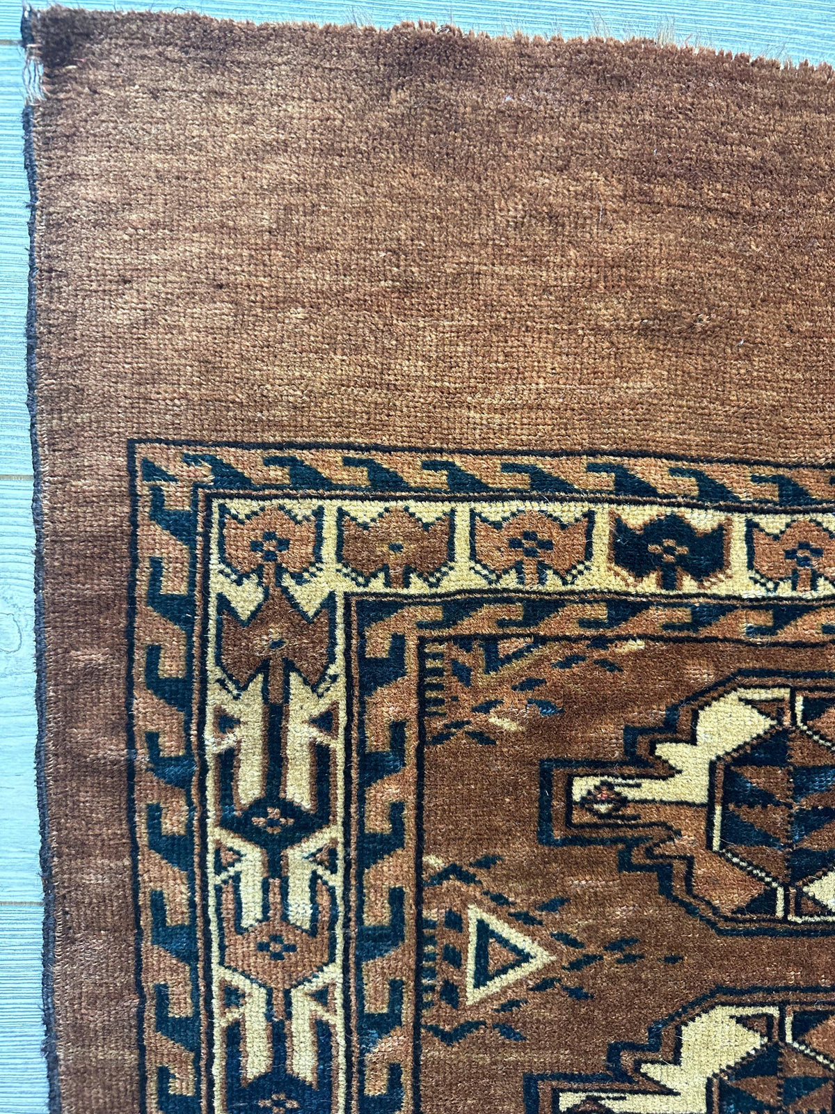 Antique Tekke Chuval 2'6" x 3'9", Hand-Knotted Wool, Cream & Red, view 9