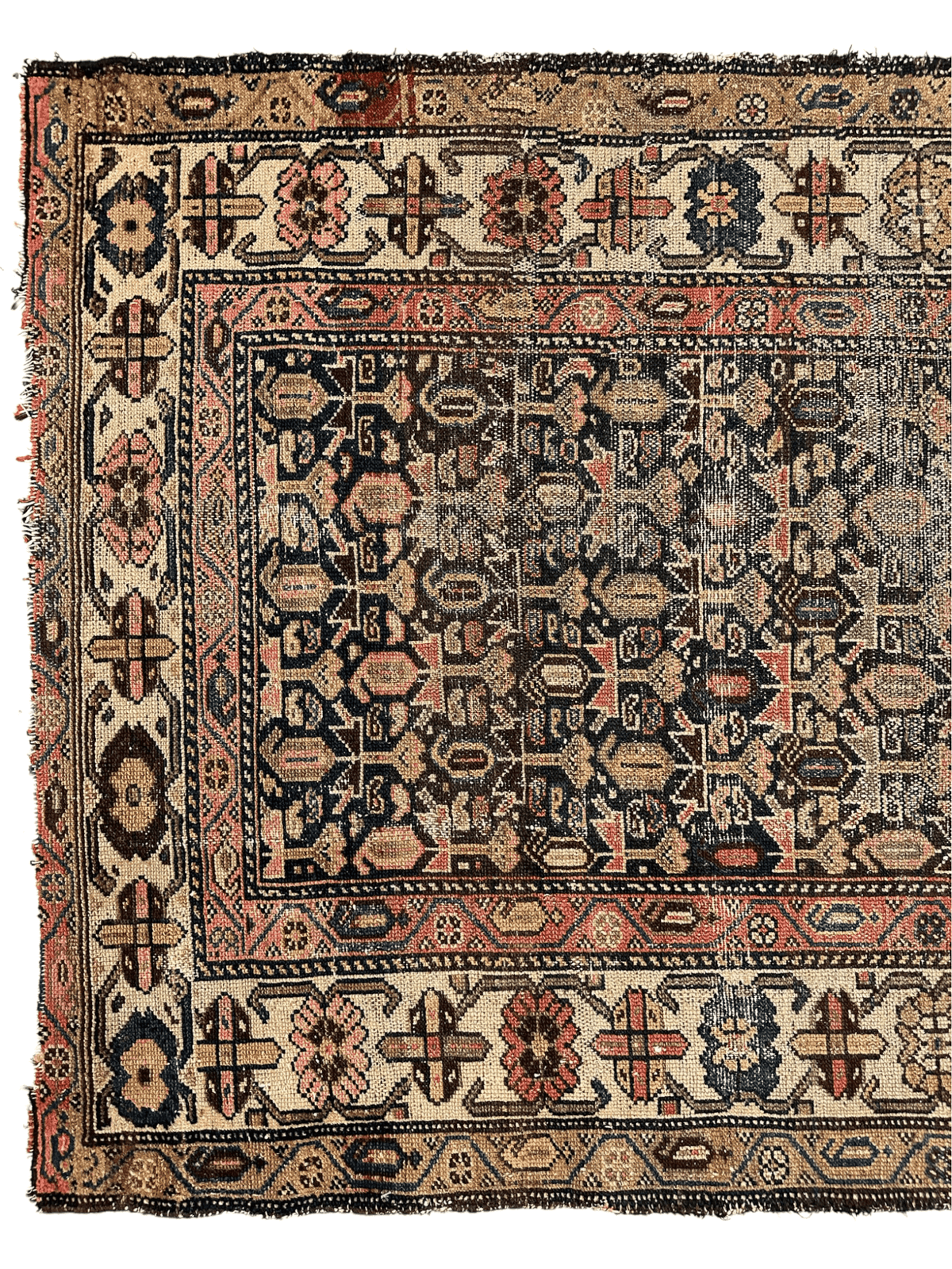 Antique Persian Malayer Rug 3'3" x 6'1", Hand-Knotted Wool, 1880s, view 3