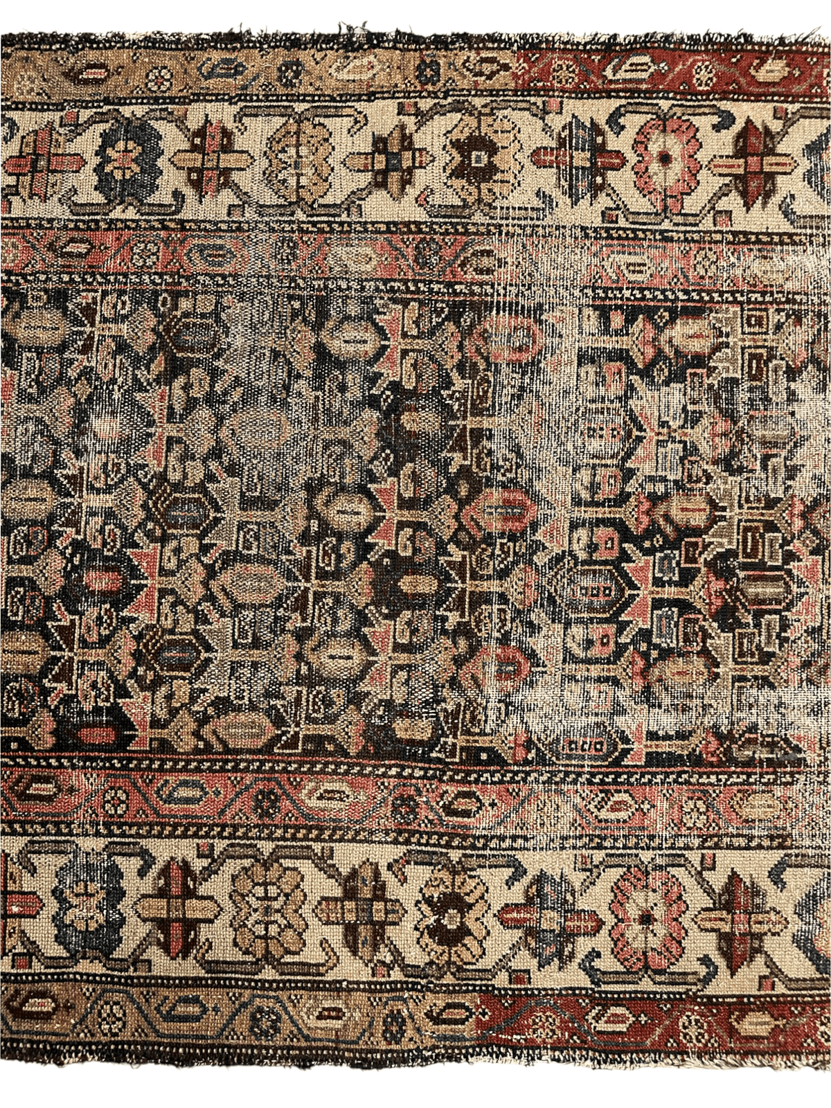 Antique Persian Malayer Rug 3'3" x 6'1", Hand-Knotted Wool, 1880s, view 4
