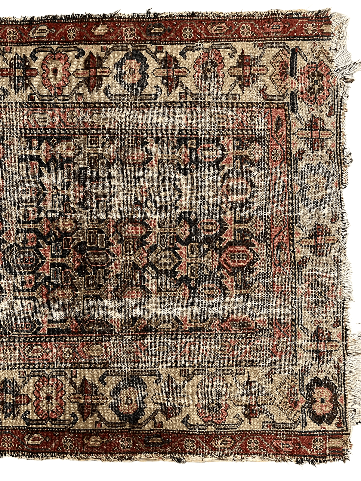 Antique Persian Malayer Rug 3'3" x 6'1", Hand-Knotted Wool, 1880s, view 5