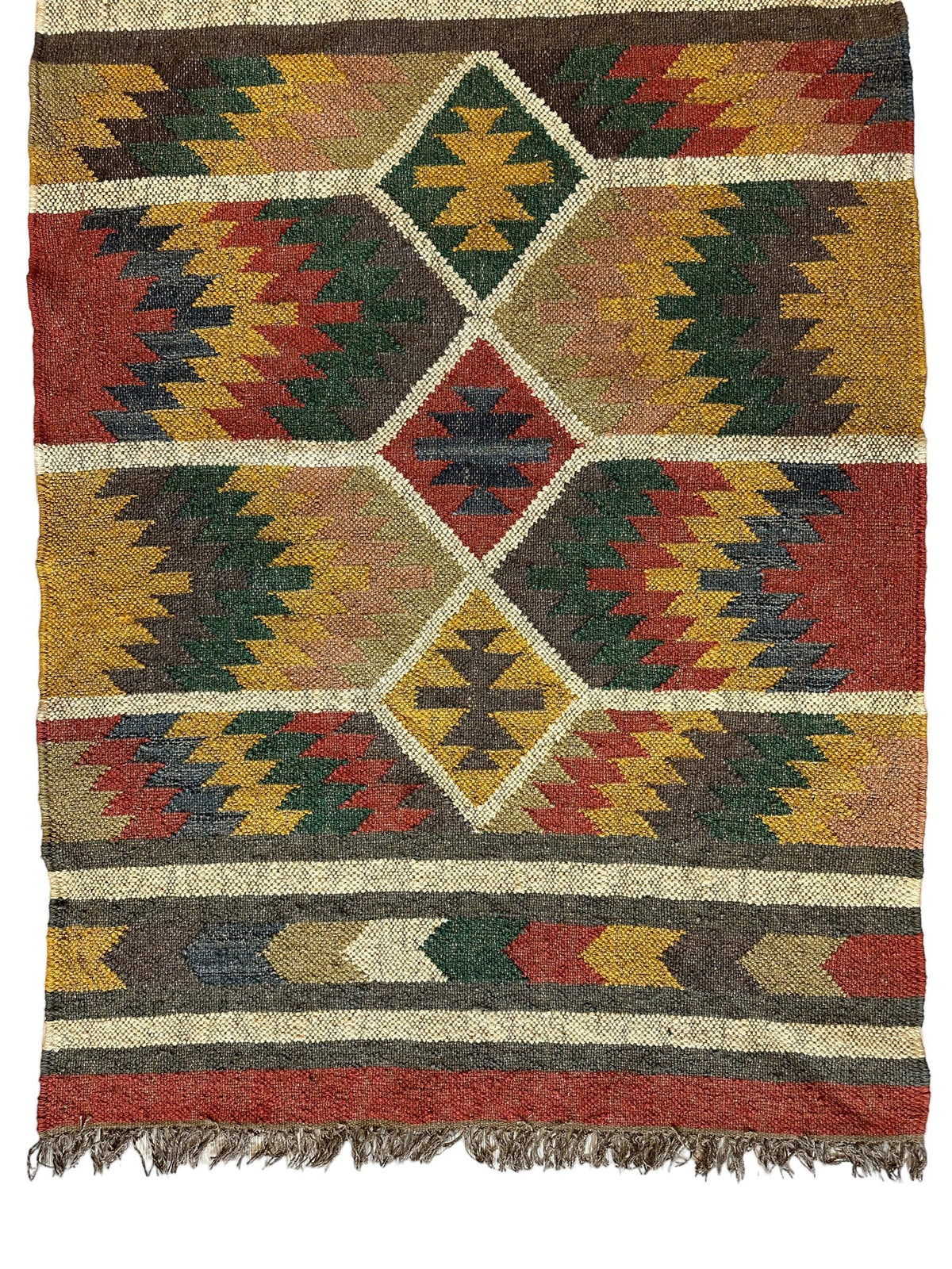 Beautiful Indo-Turkish Geometric Kilim Rug 3’ x 5’, view 2